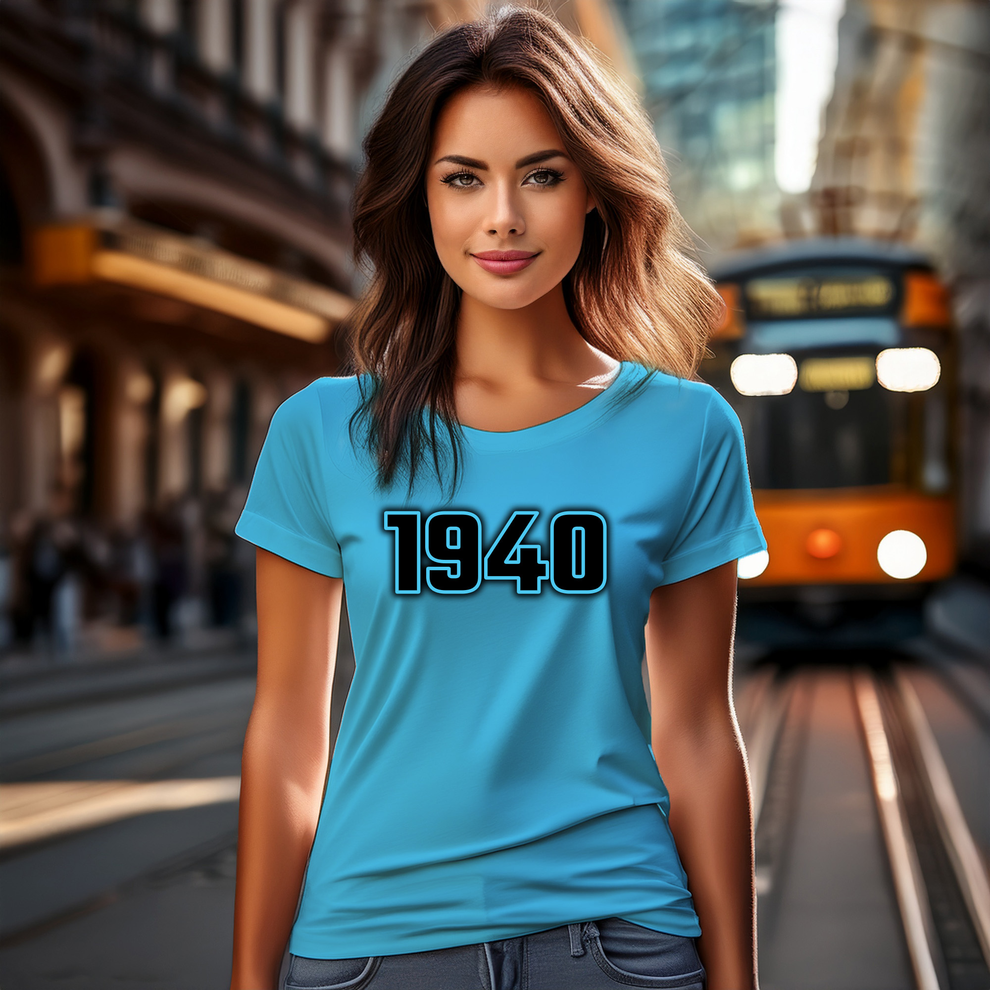 1940 Year Women T-Shirt (Sky Blue)