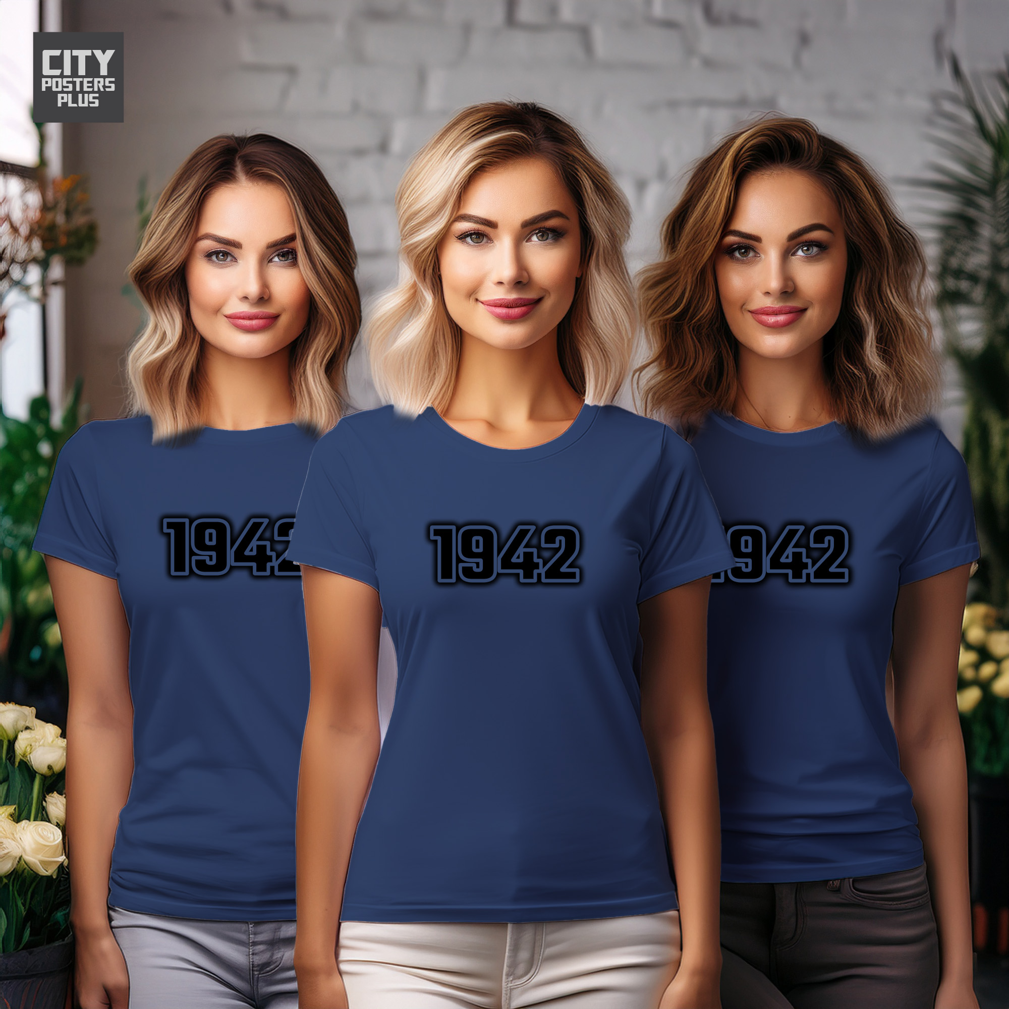 1942 Year Women T-Shirt (Navy Blue)
