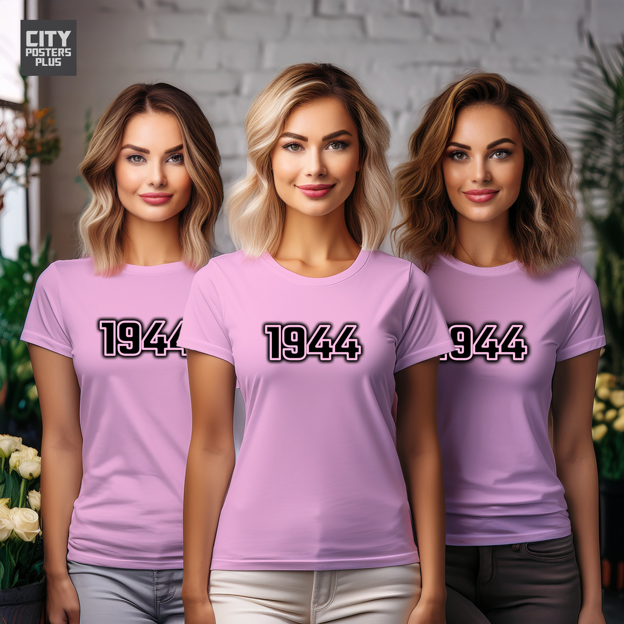 1944 Year Women T-Shirt (Light Pink)
