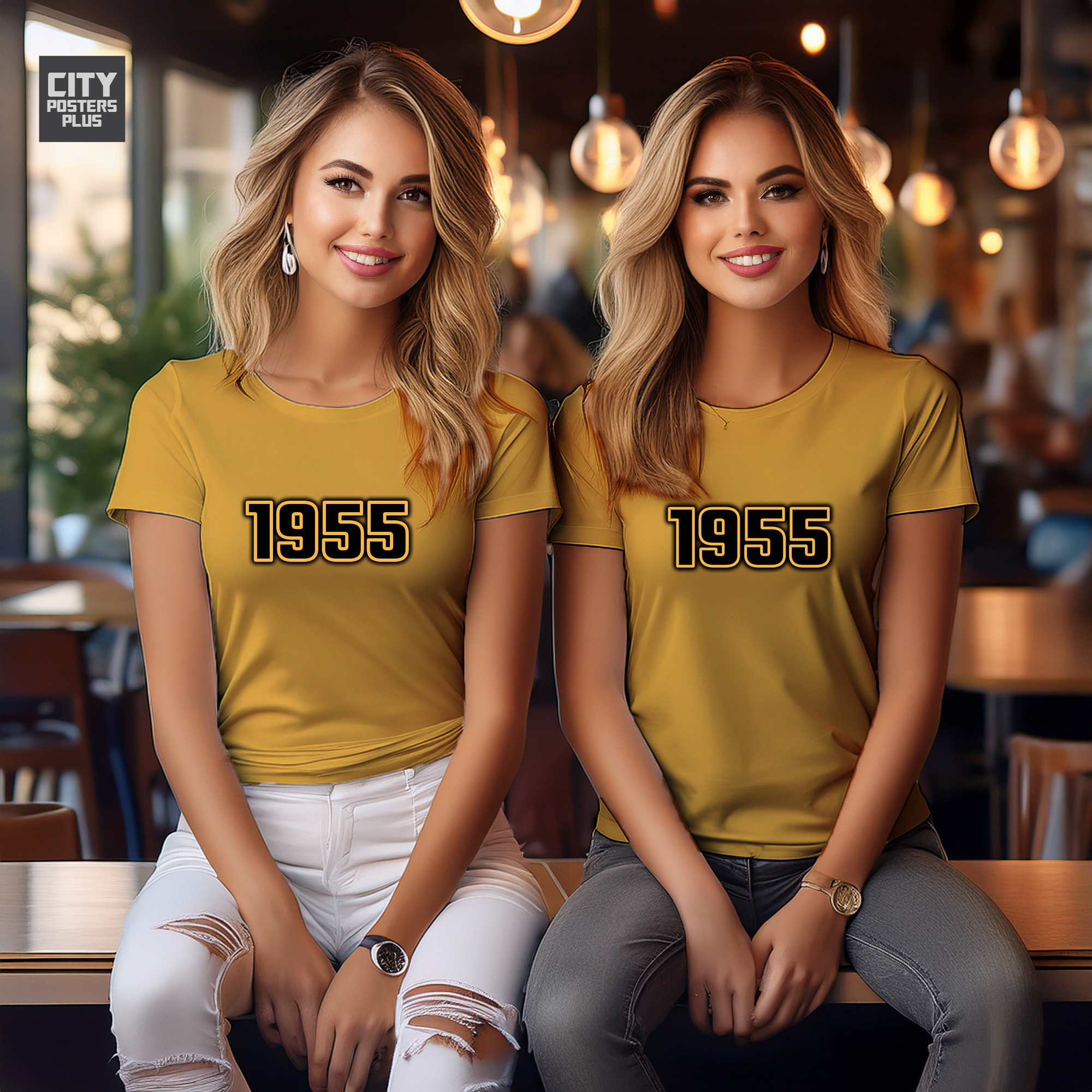 1955 Year Women T-Shirt (Golden Yellow)