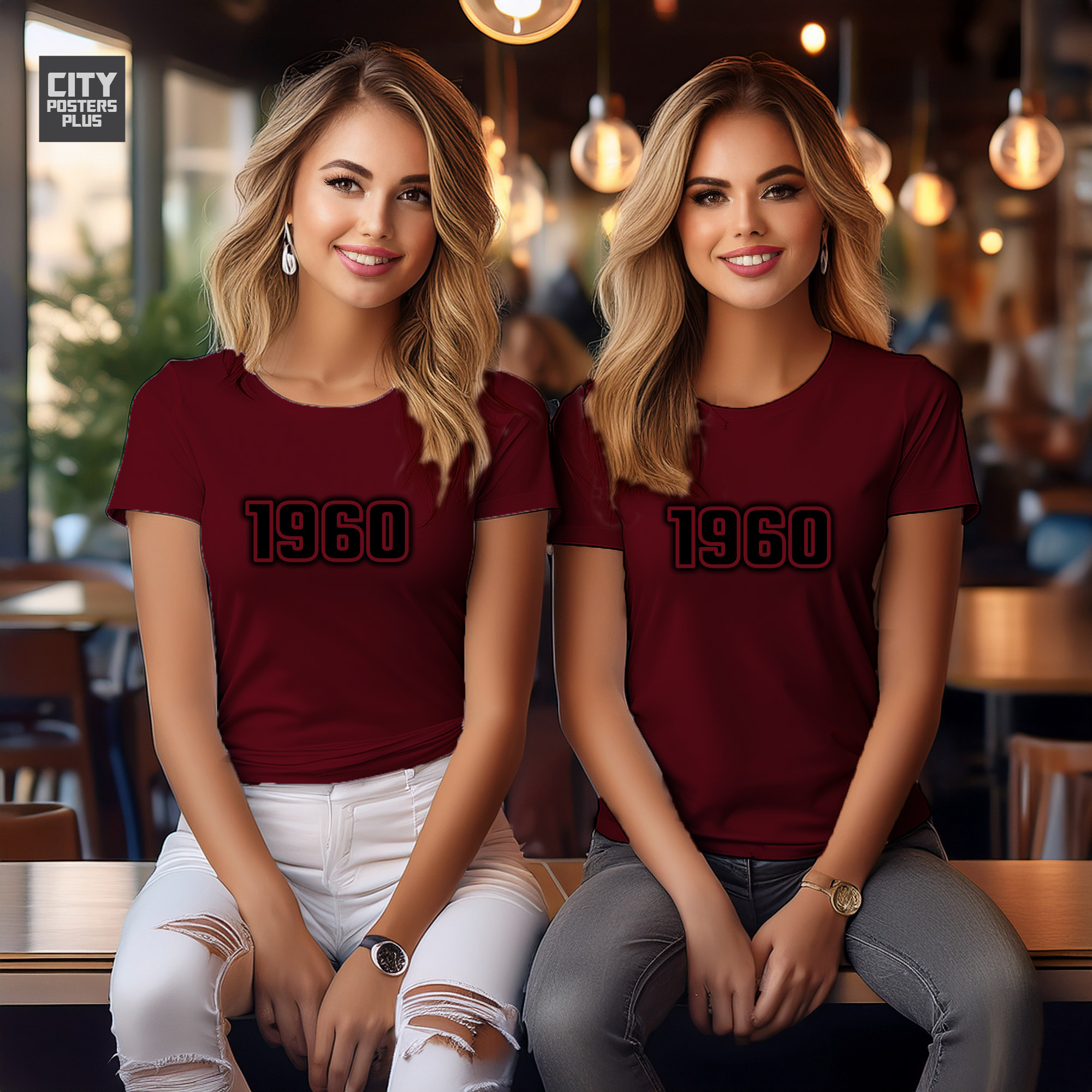 1960 Year Women T-Shirt (Maroon)