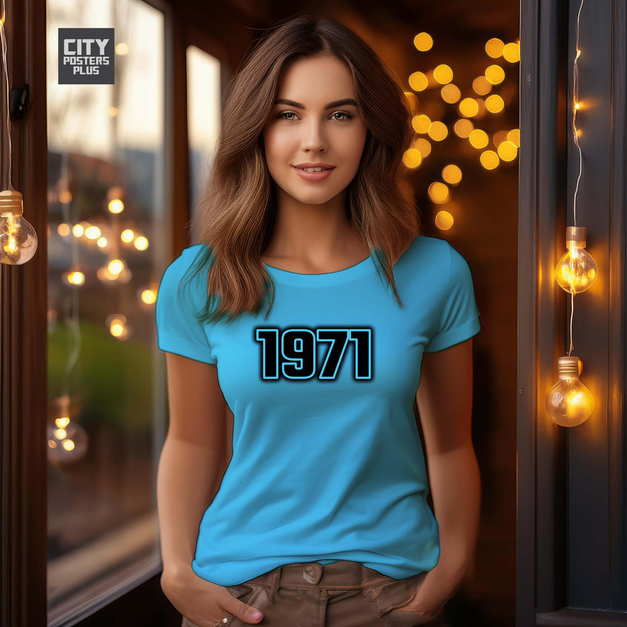 1971 Year Women T-Shirt (Sky Blue)