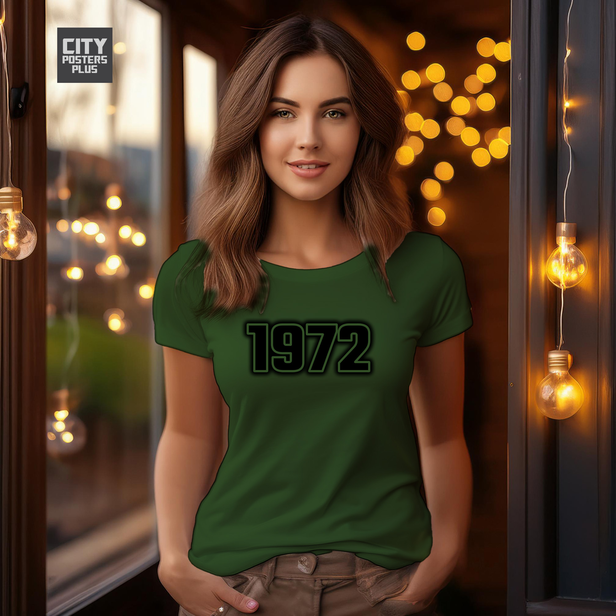 1972 Year Women T-Shirt (Olive Green)
