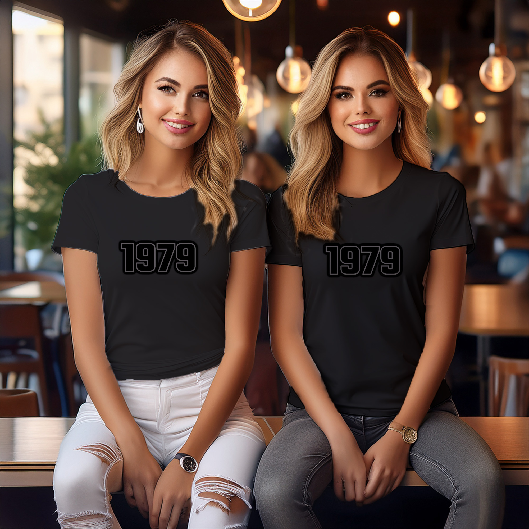 1979 Year Women T-Shirt (Black)