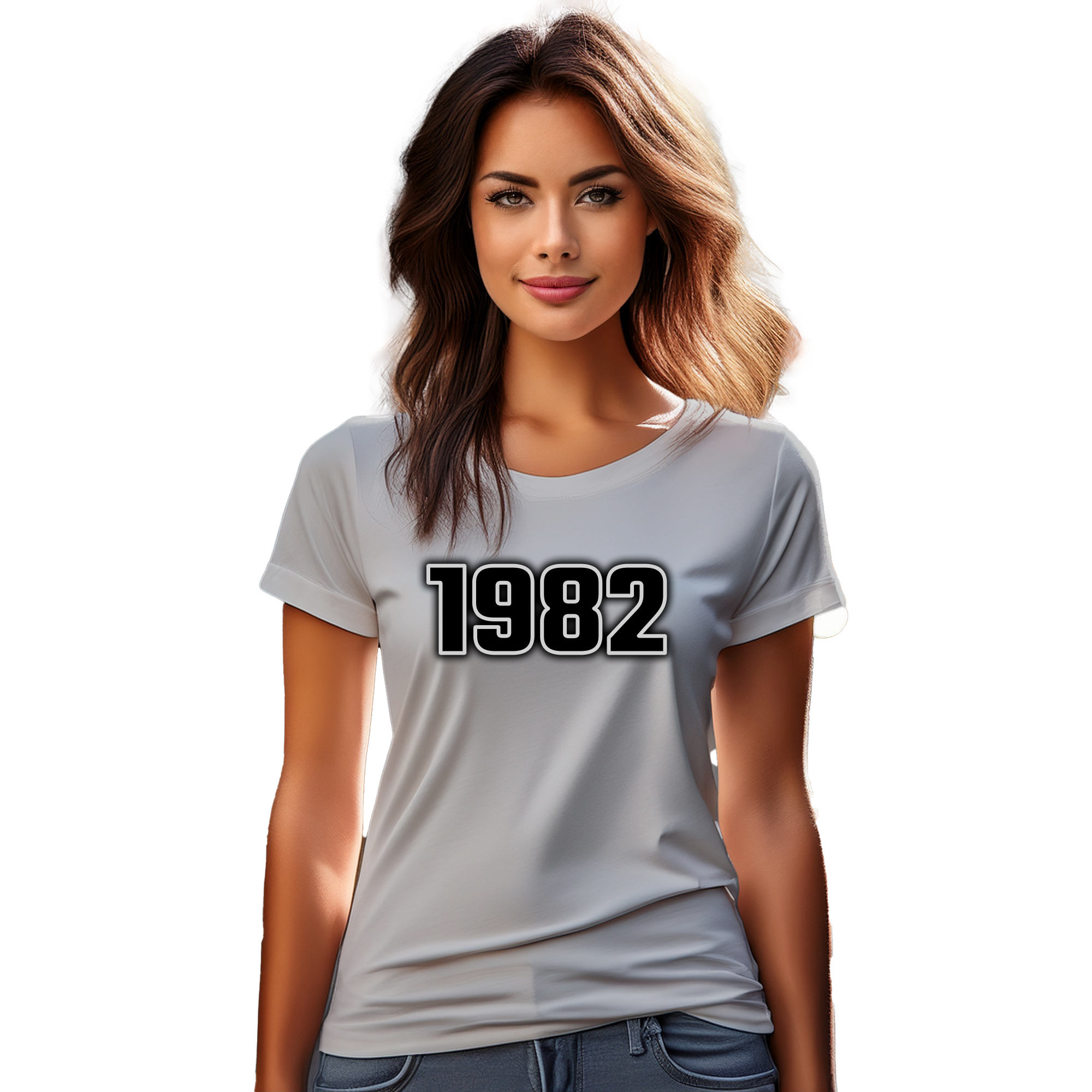 1982 Year Women T-Shirt (Melange Grey) | 360 Fog Plus