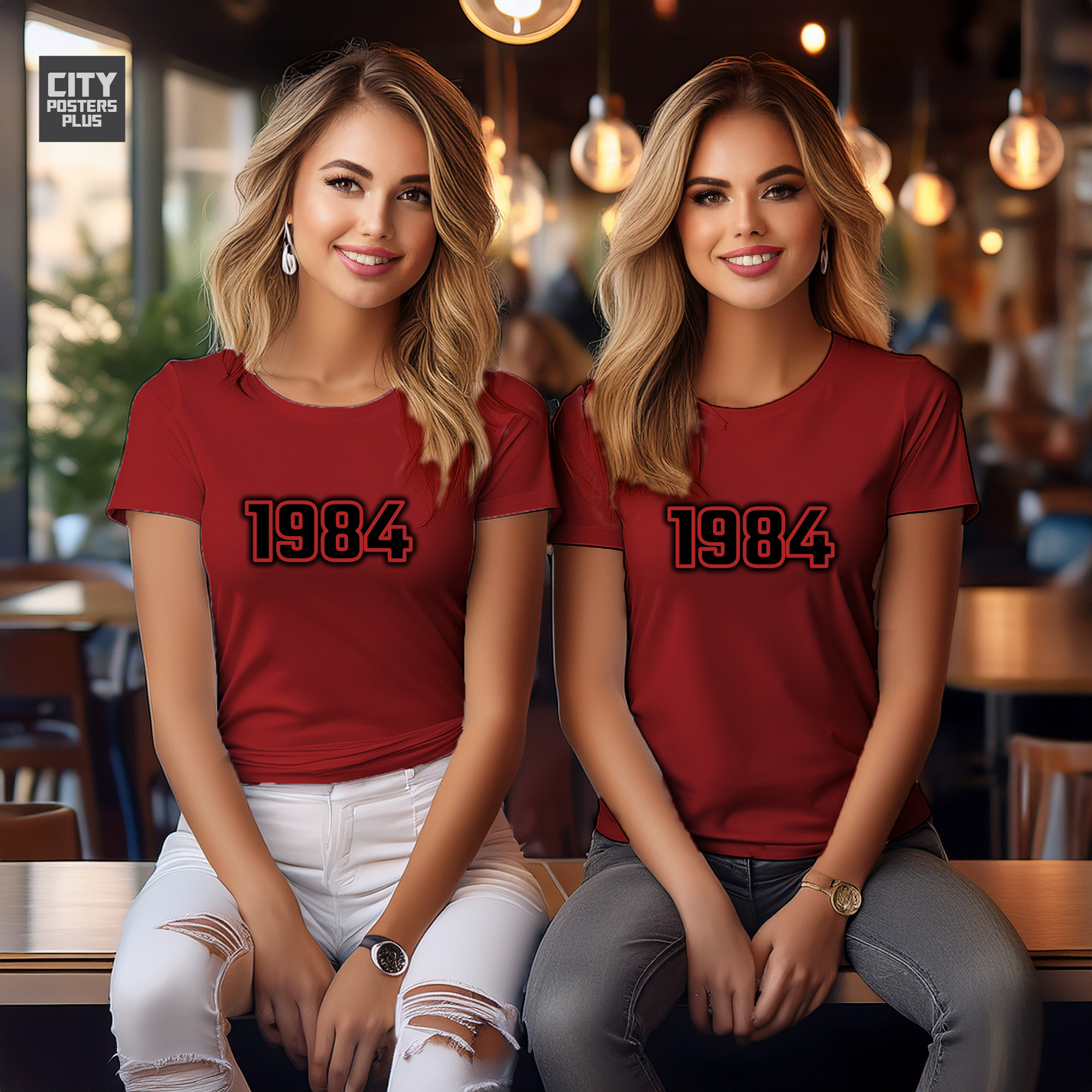 1984 Year Women T-Shirt (Red)