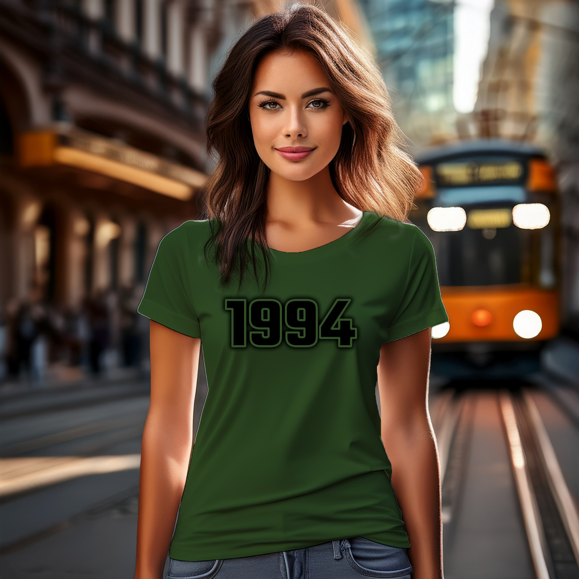 1994 Year Women T-Shirt (Olive Green)
