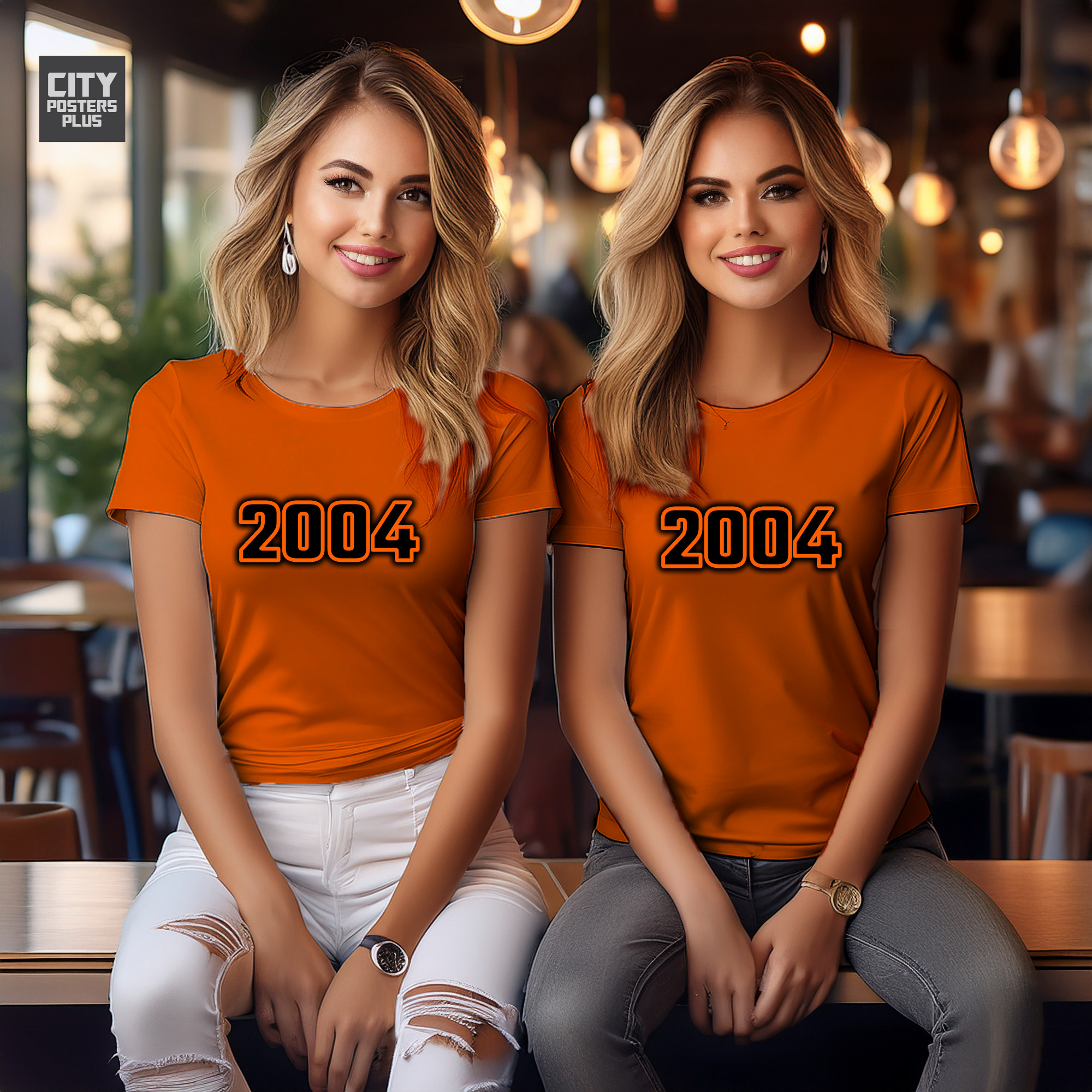 2004 Year Women T-Shirt (Orange)