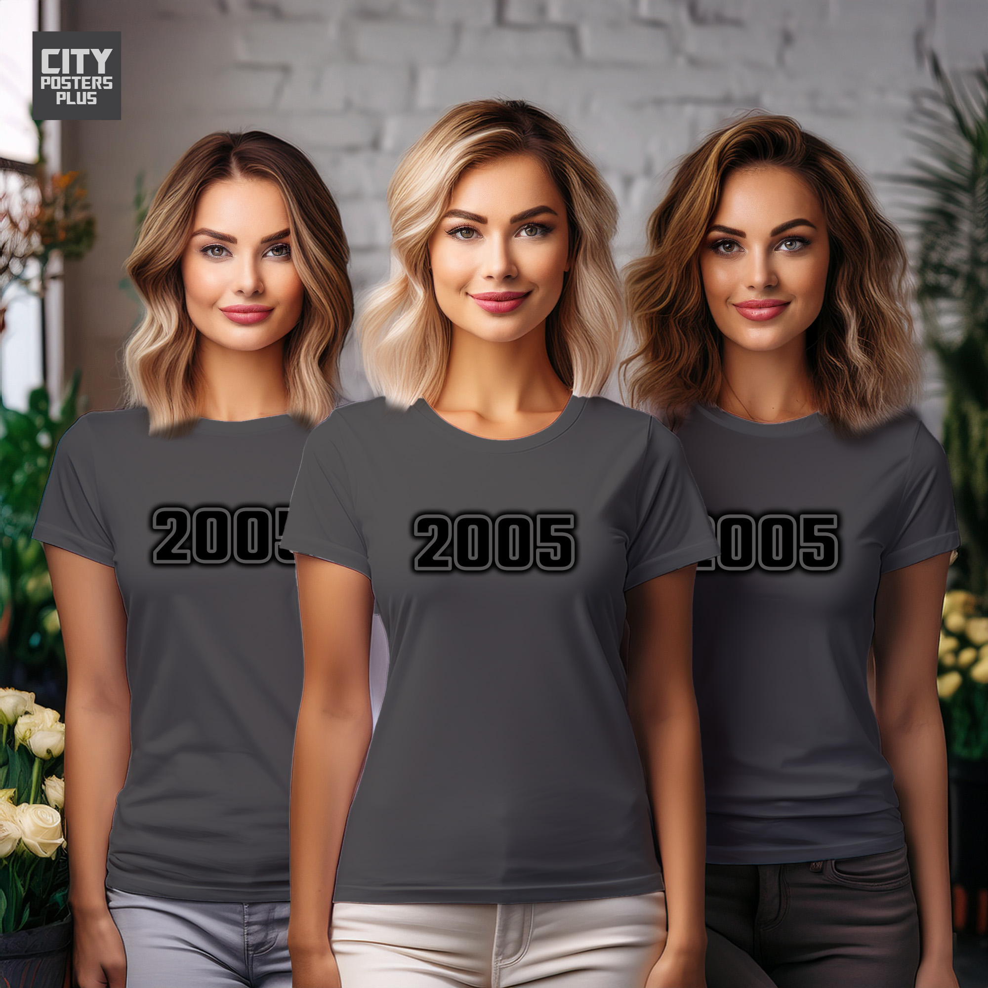 2005 Year Women T-Shirt (Charcoal Grey)