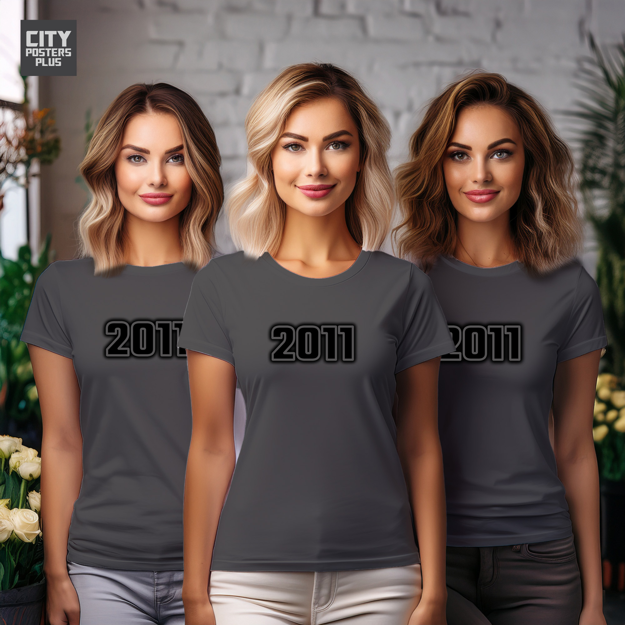 2011 Year Women T-Shirt (Charcoal Grey)