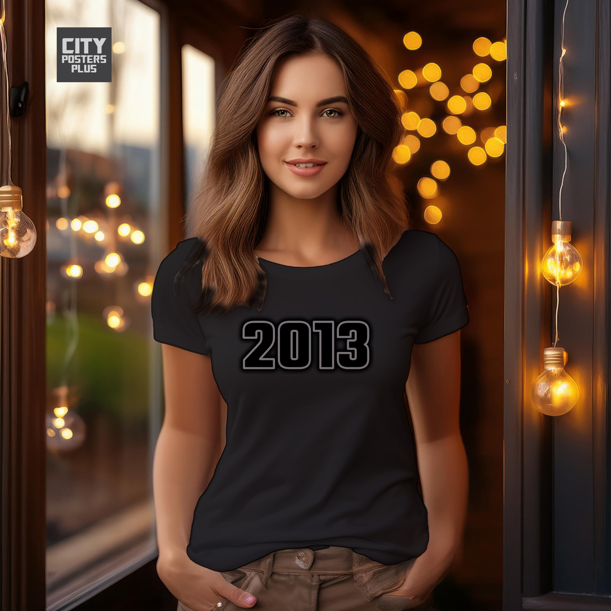 2013 Year Women T-Shirt (Black)