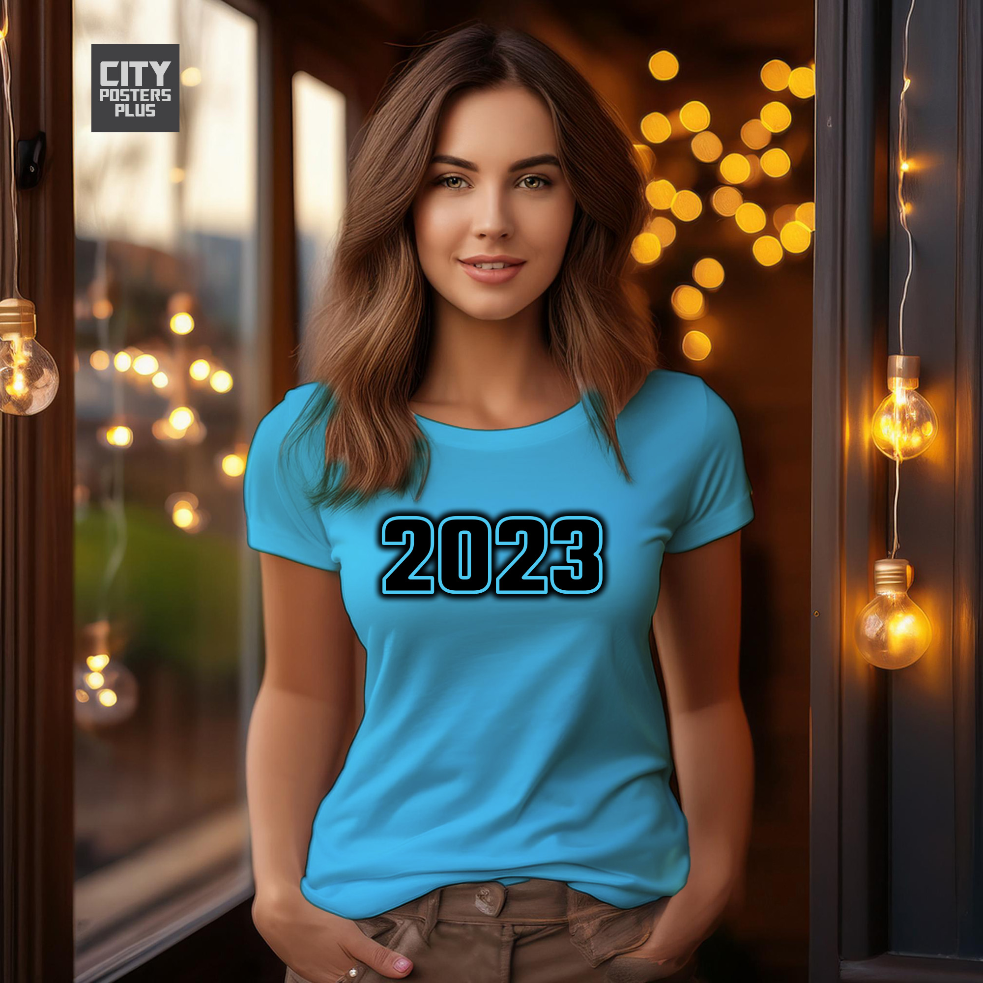2023 Year Women T-Shirt (Sky Blue)