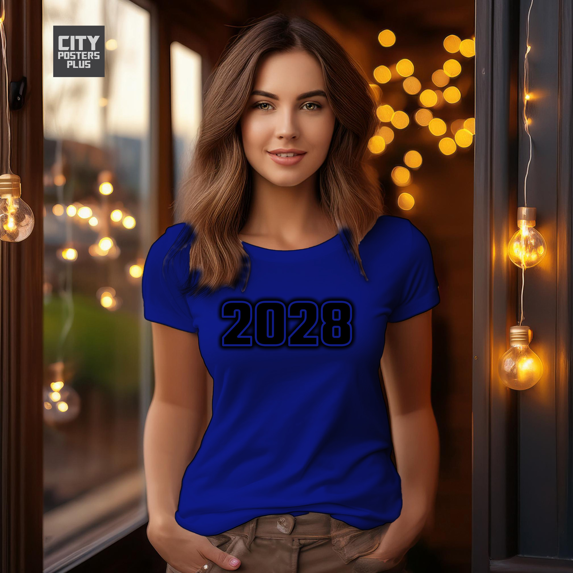 2028 Year Women T-Shirt (Royal Blue)