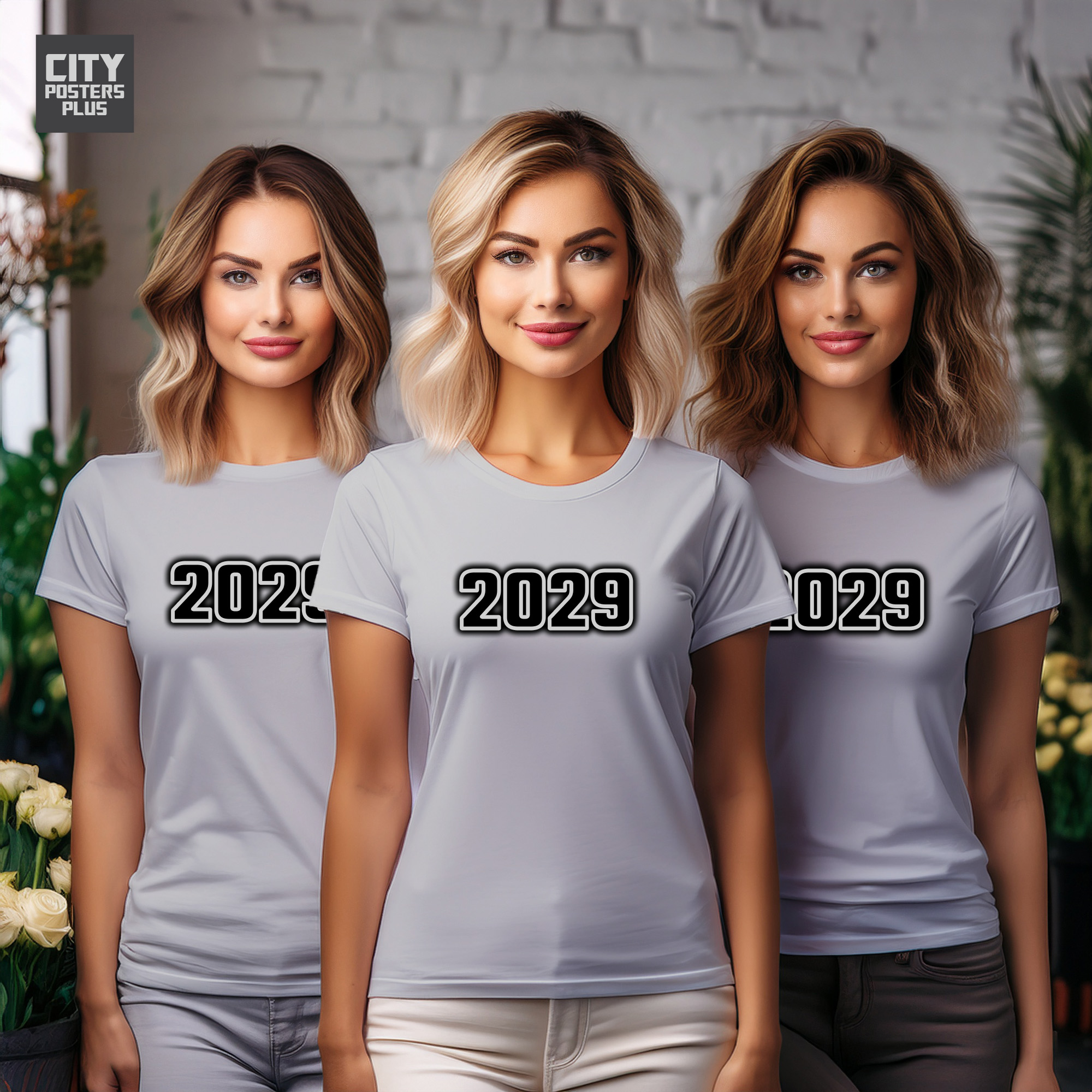 2029 Year Women T-Shirt (Melange Grey)