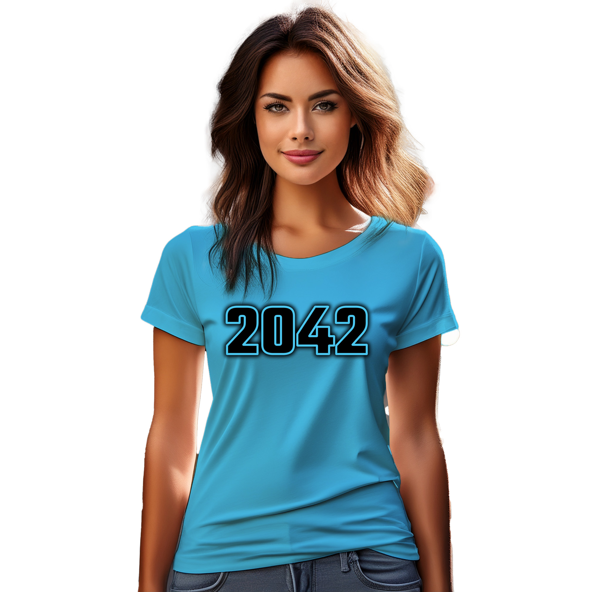2042 Year Women T-Shirt (Sky Blue) | 360 Fog Plus