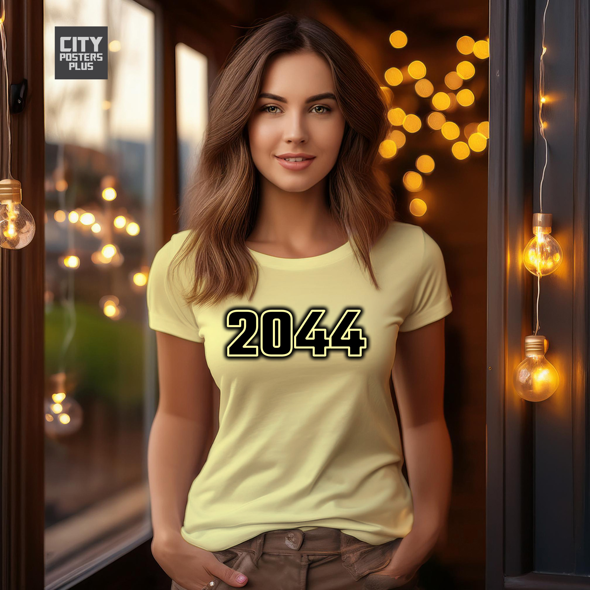 2044 Year Women T-Shirt (Butter Yellow)