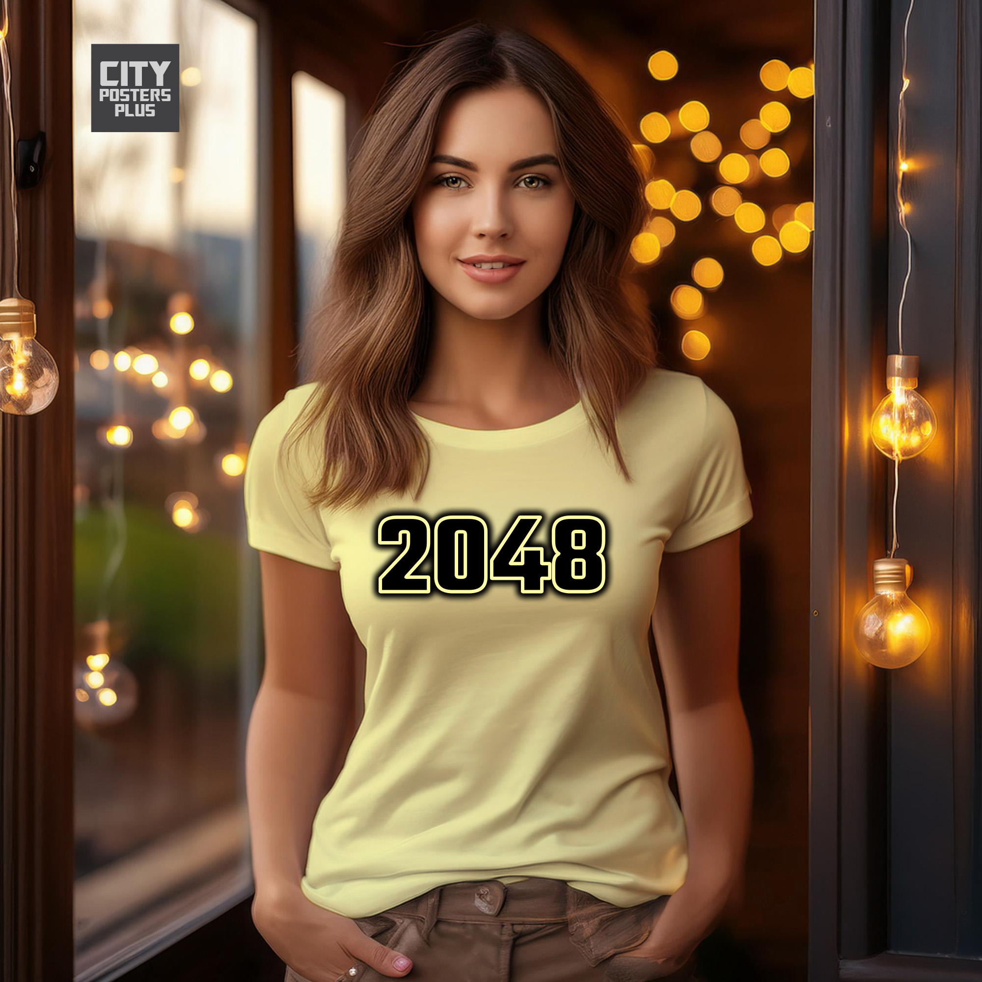 2048 Year Women T-Shirt (Butter Yellow)