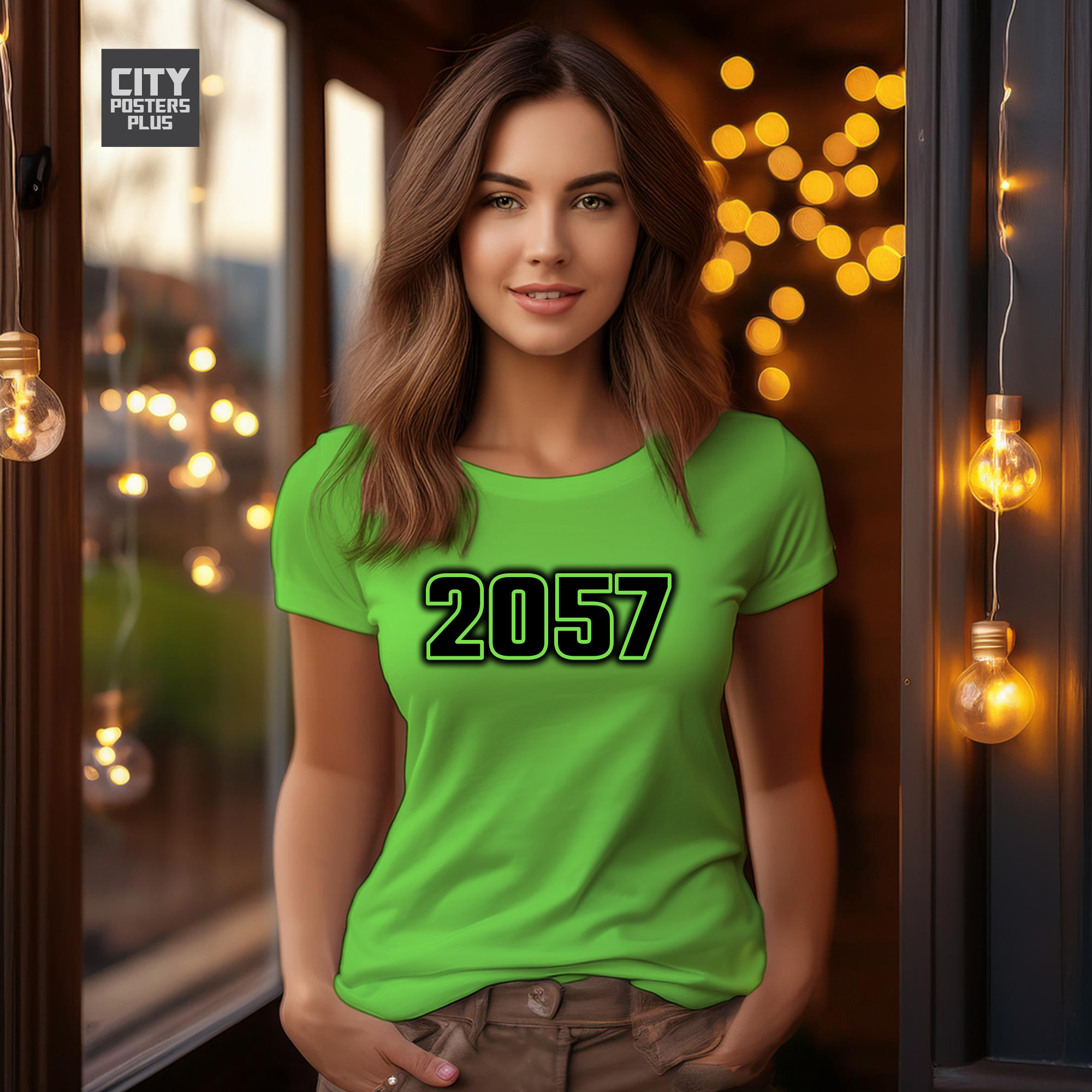 2057 Year Women T-Shirt (Liril Green)