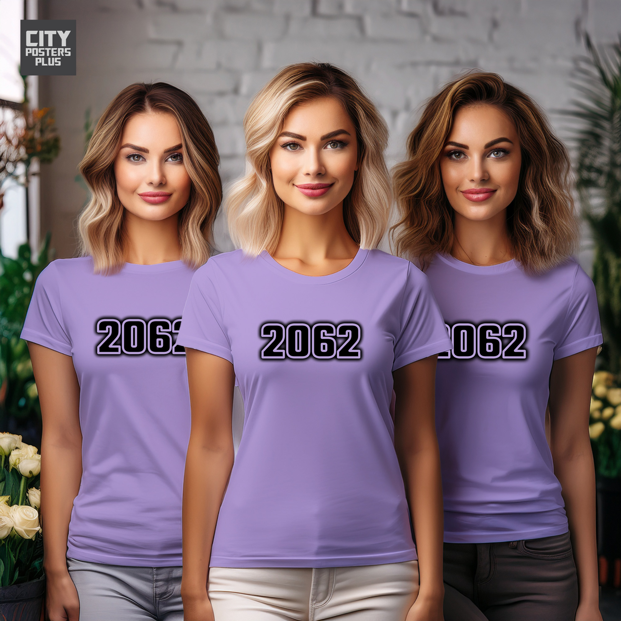 2062 Year Women T-Shirt (Iris Lavender)