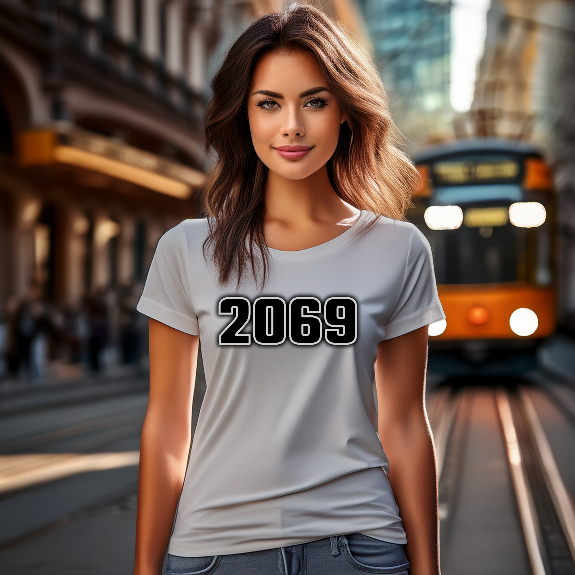 2069 Year Women T-Shirt (Melange Grey)