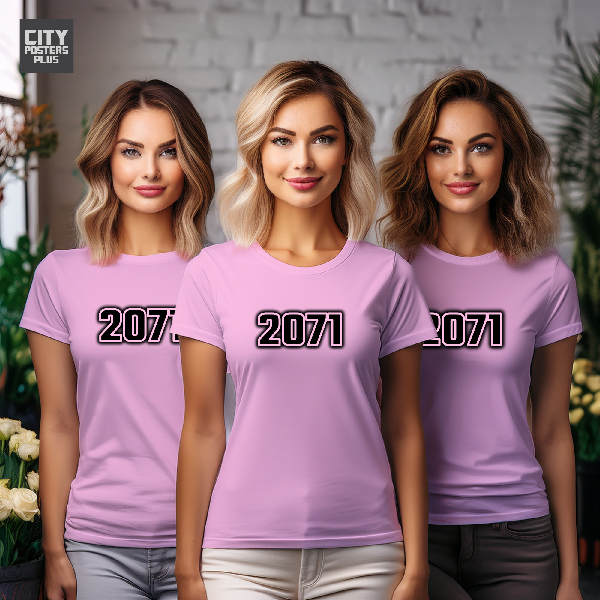 2071 Year Women T-Shirt (Light Pink)