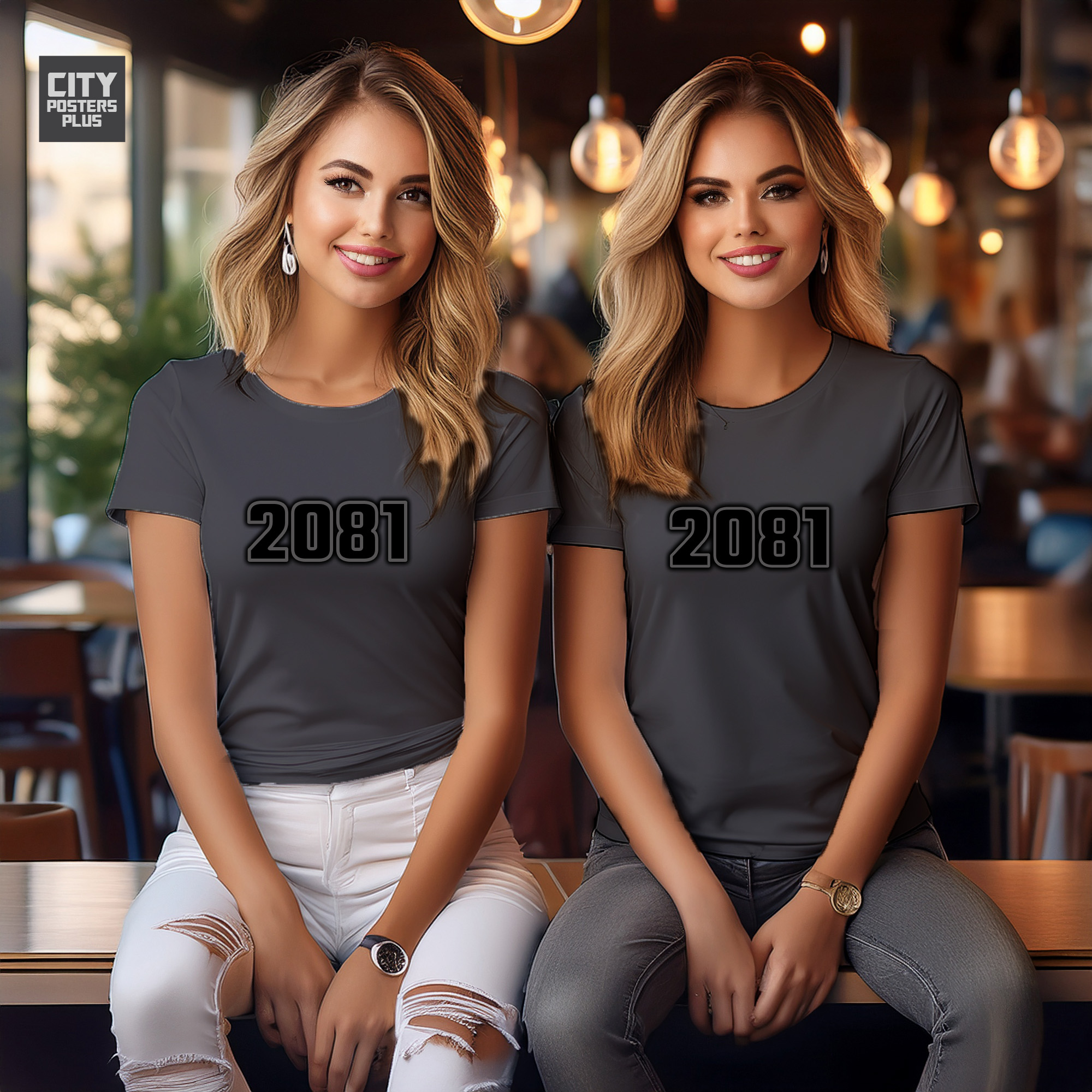2081 Year Women T-Shirt (Charcoal Grey)