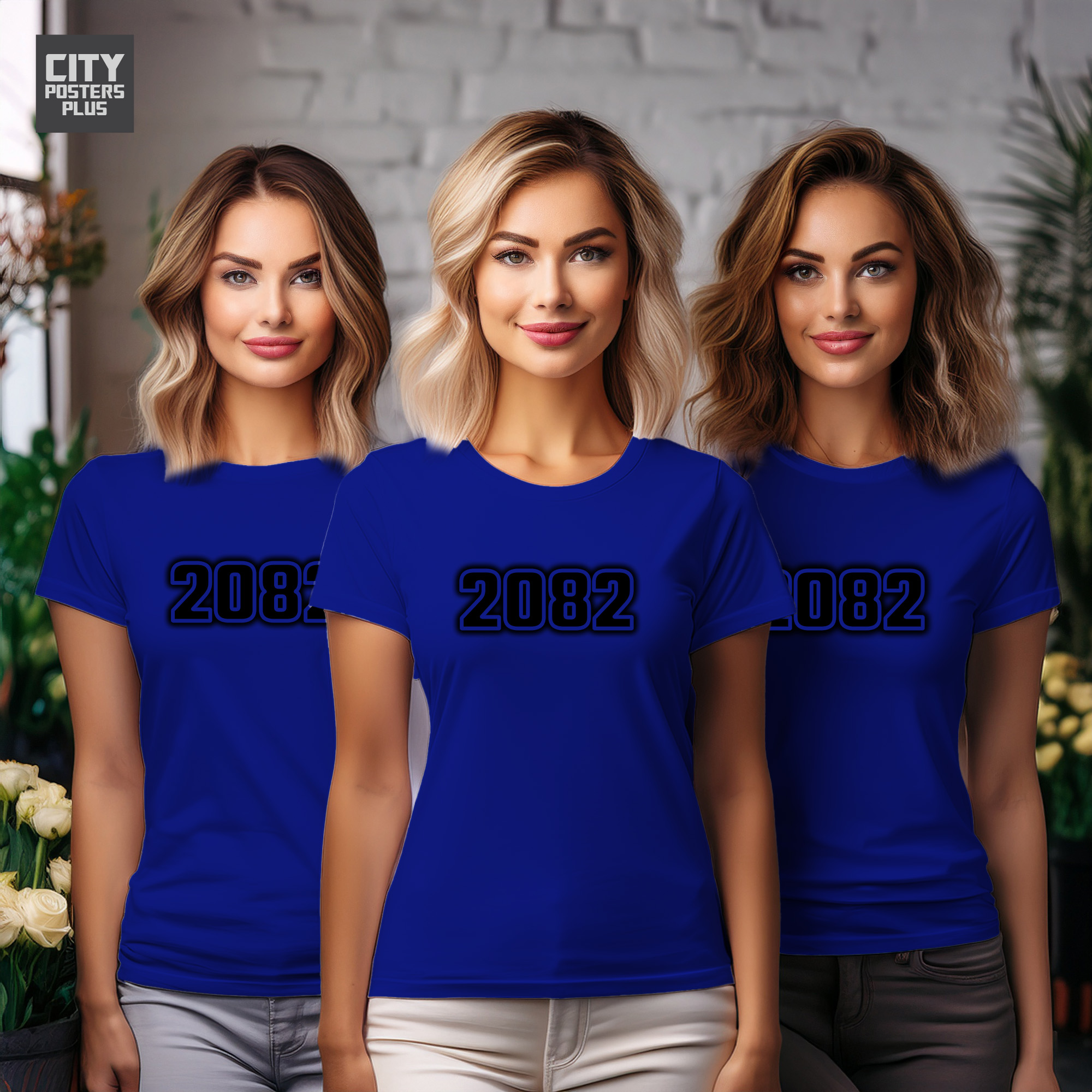 2082 Year Women T-Shirt (Royal Blue)