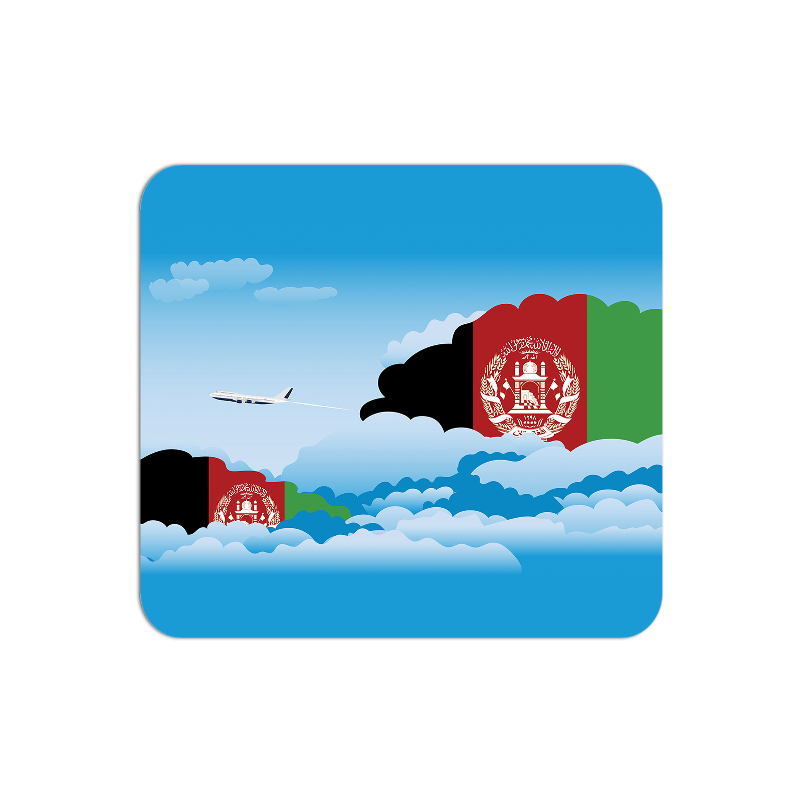 Afghanistan Airplane Airport Flight Day Clouds Mousepad 
