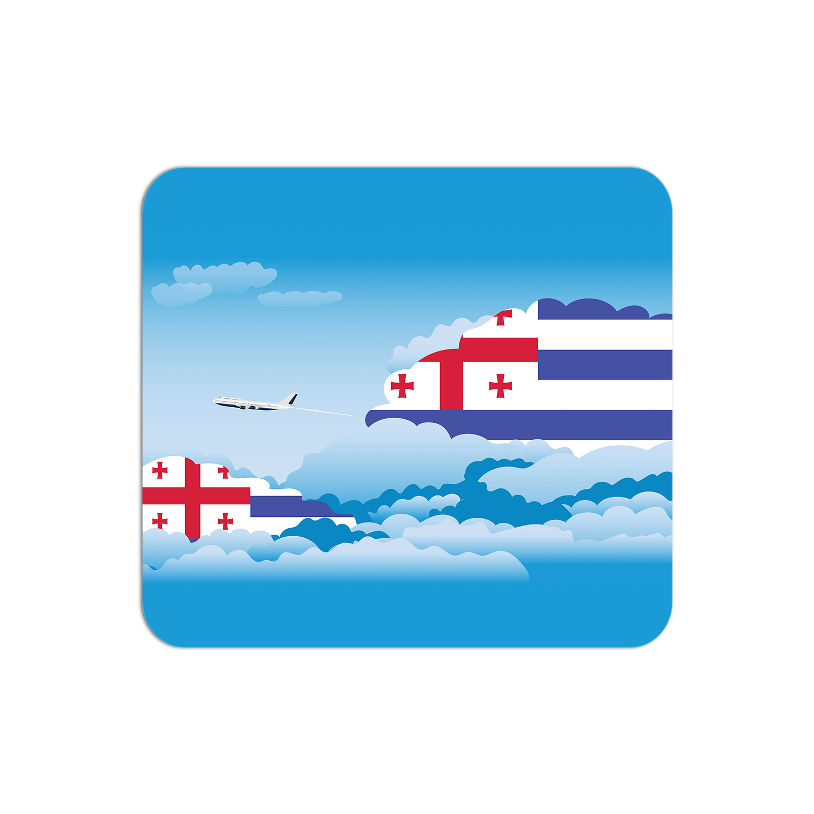 Ajaria Airplane Airport Flight Day Clouds Mousepad 