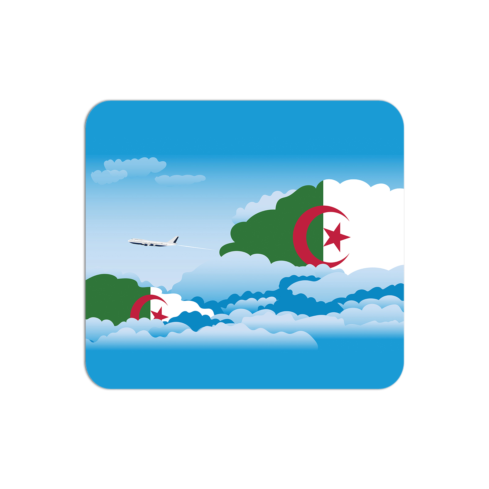 Algeria Airplane Airport Flight Day Clouds Mousepad 