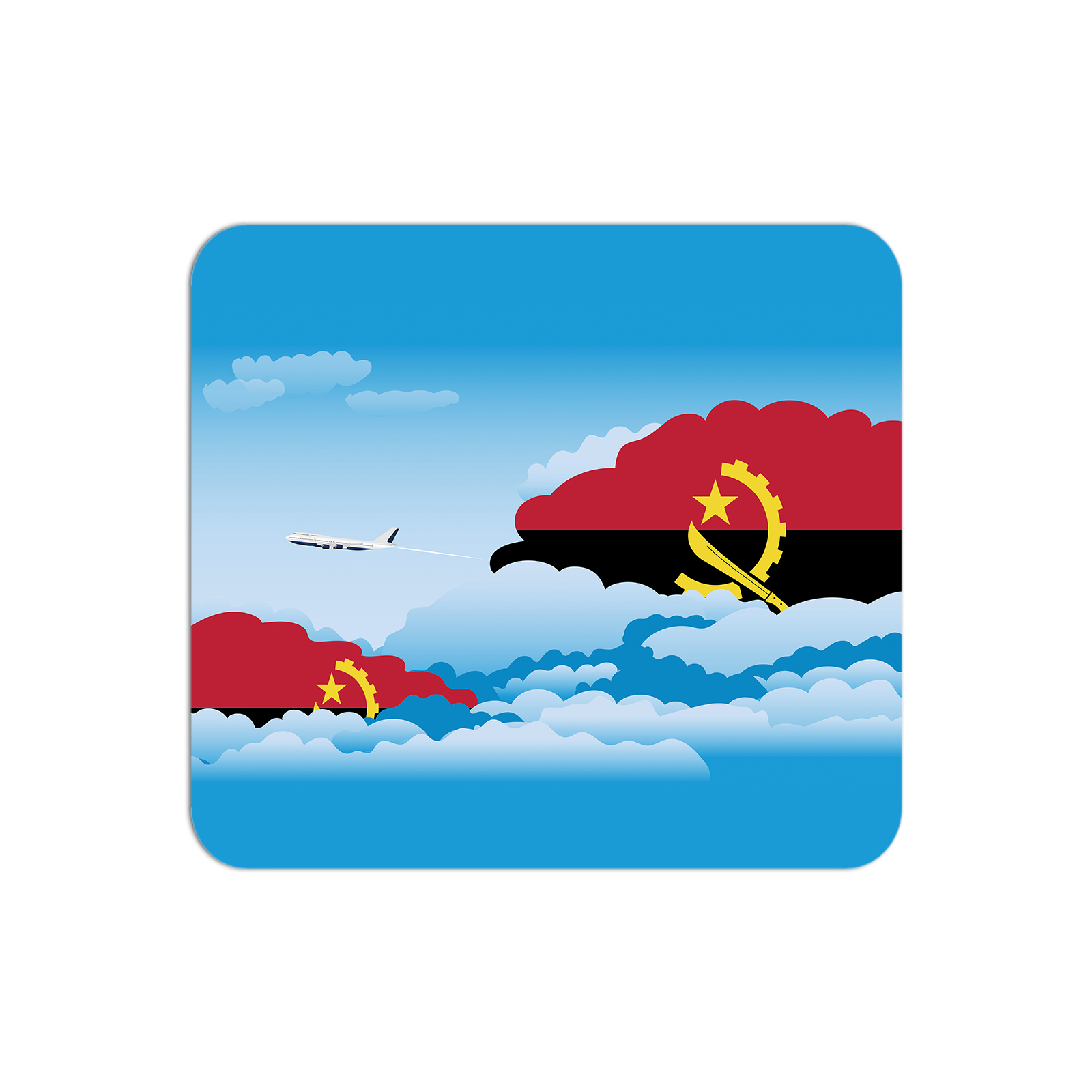 Angola Airplane Airport Flight Day Clouds Mousepad 