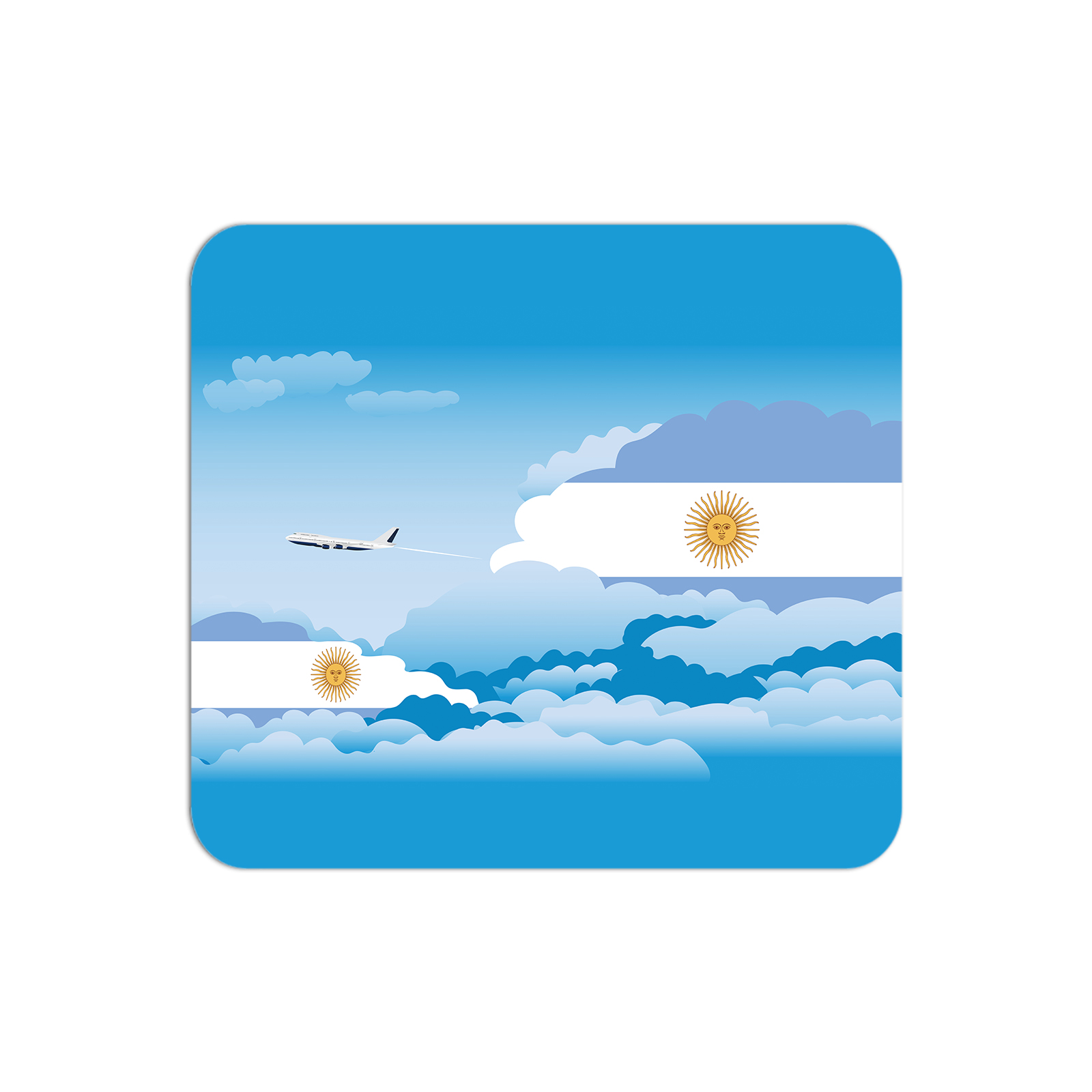 Argentina Airplane Airport Flight Day Clouds Mousepad 