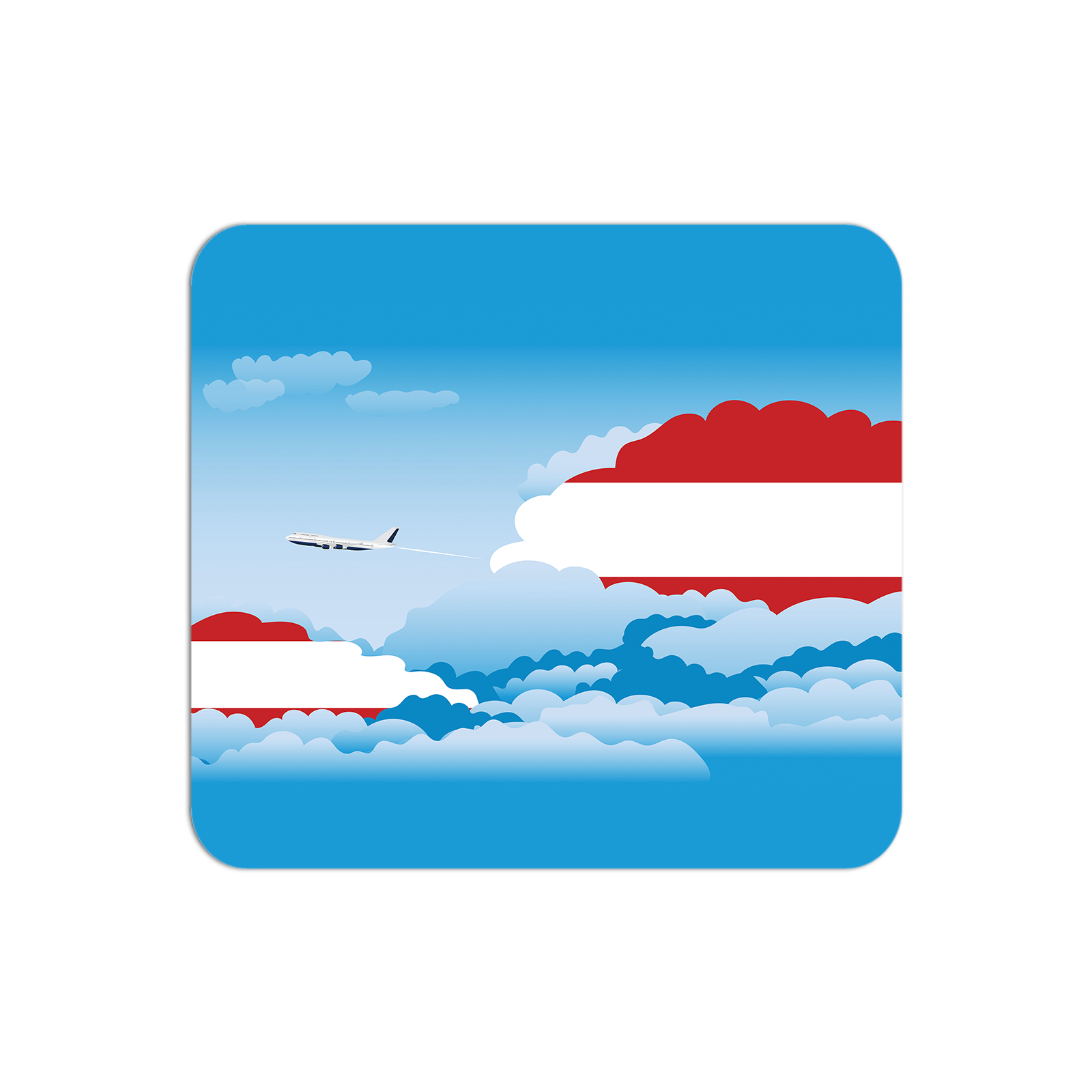 Austria Airplane Airport Flight Day Clouds Mousepad 