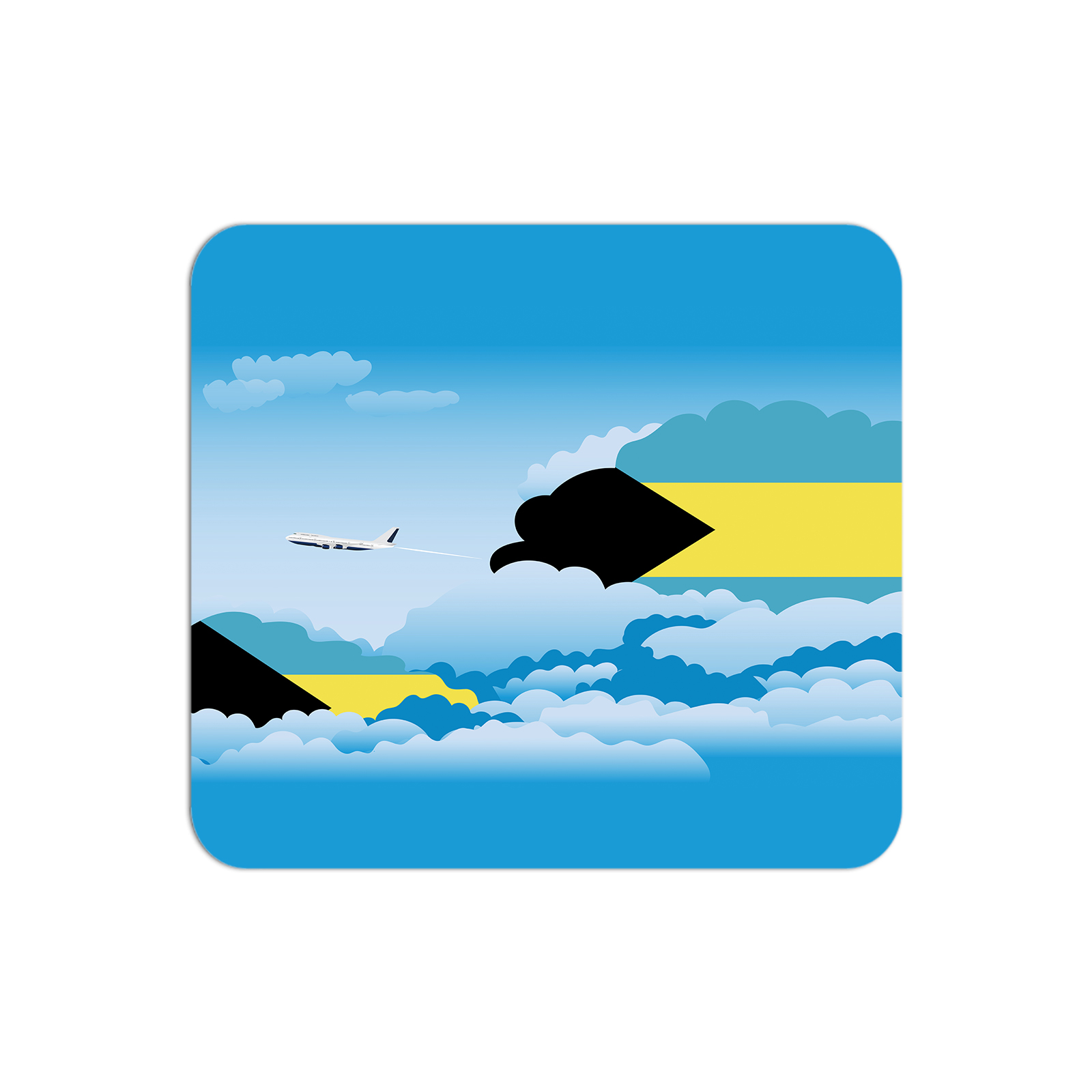 Bahamas Airplane Airport Flight Day Clouds Mousepad 