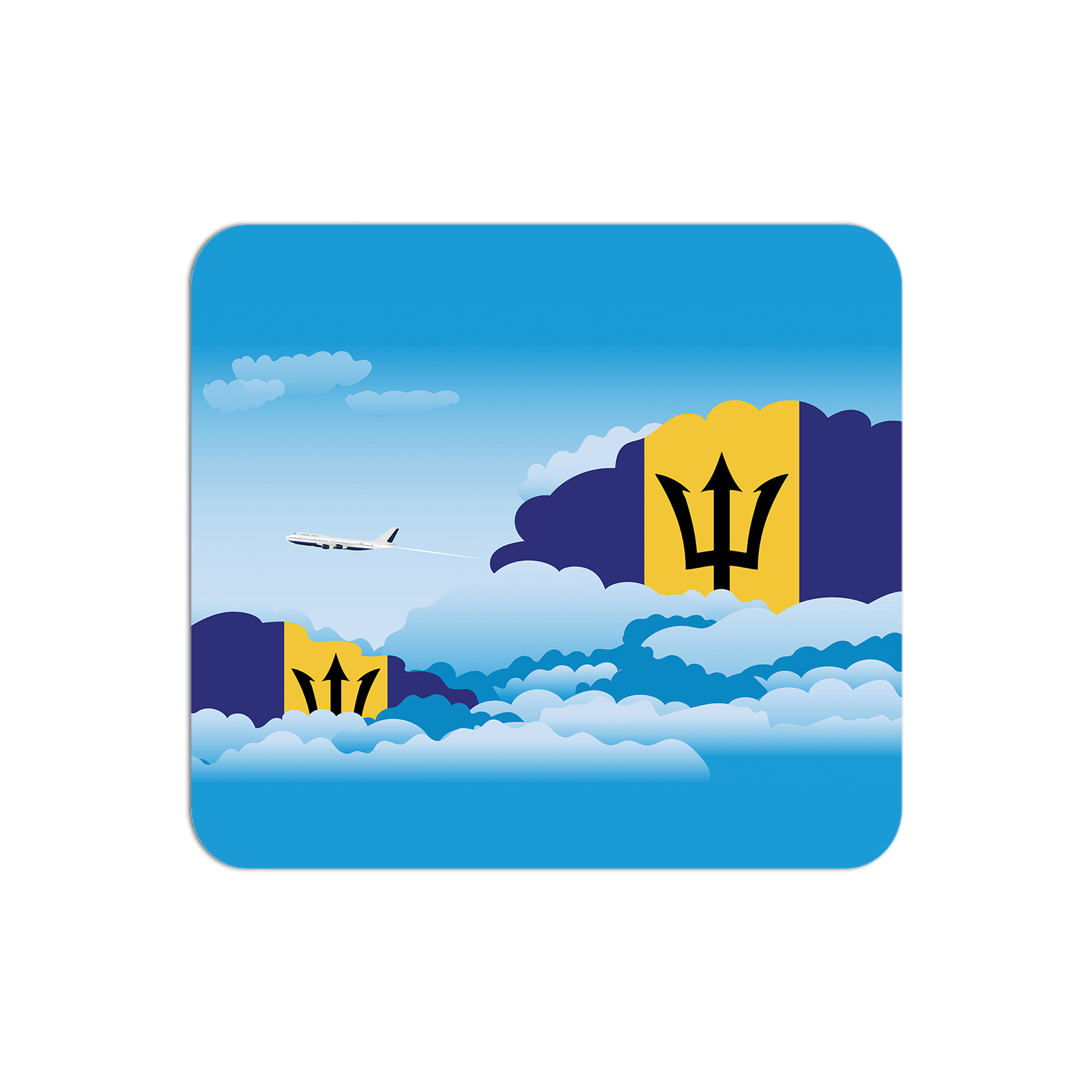 Barbados Airplane Airport Flight Day Clouds Mousepad 