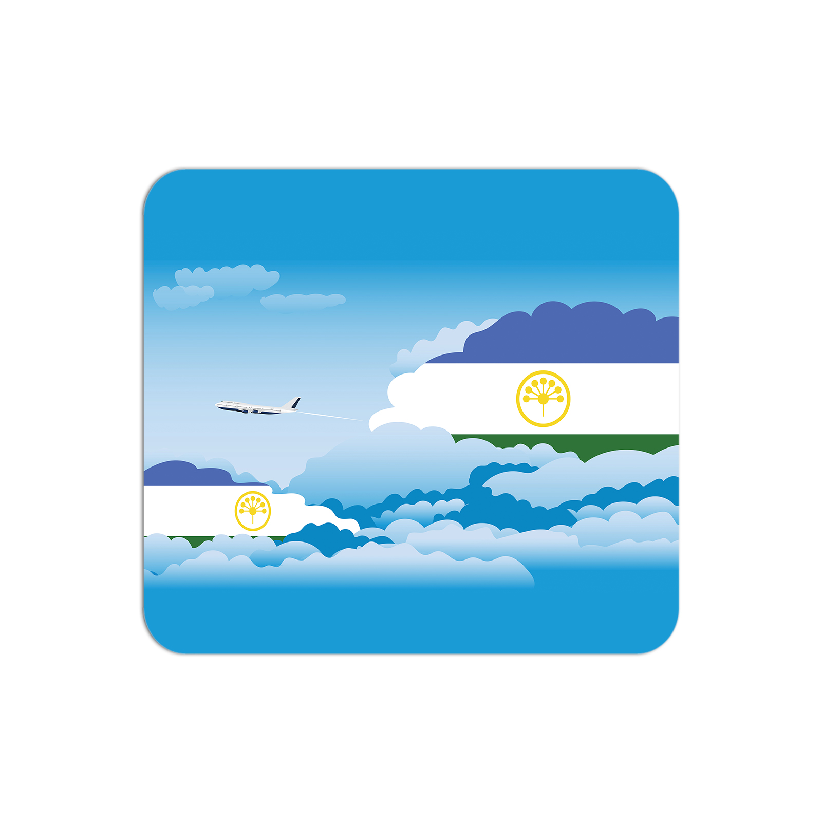Bashkortostan Airplane Airport Flight Day Clouds Mousepad 