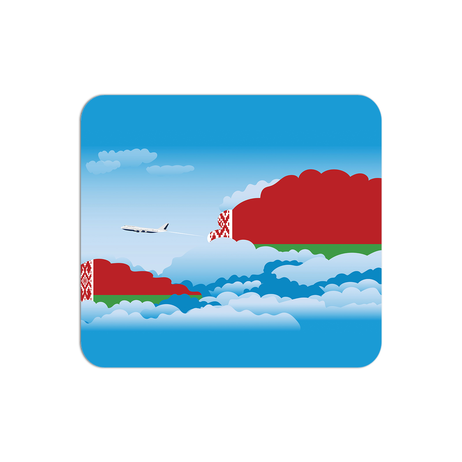 Belarus Airplane Airport Flight Day Clouds Mousepad 