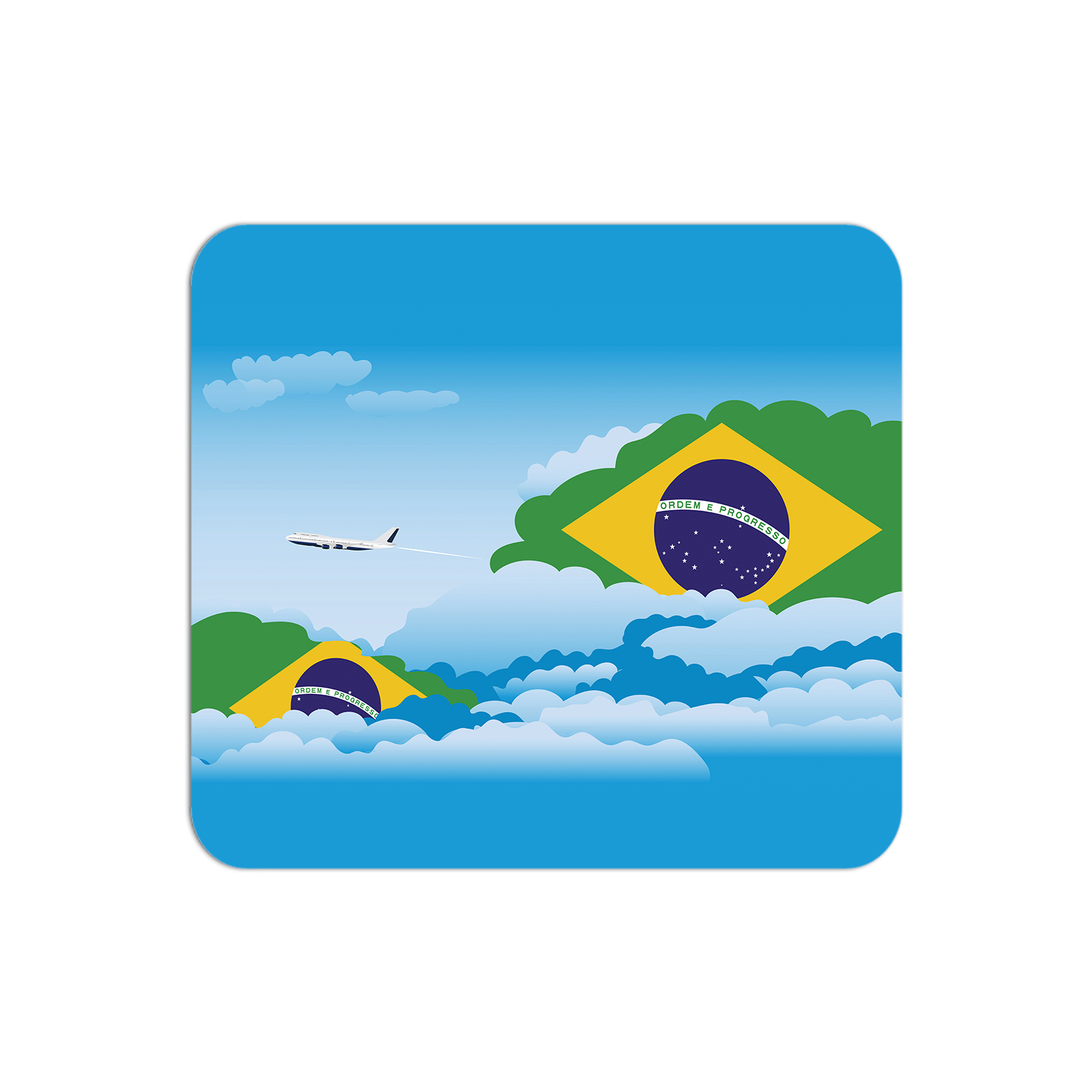 Brazil Airplane Airport Flight Day Clouds Mousepad 