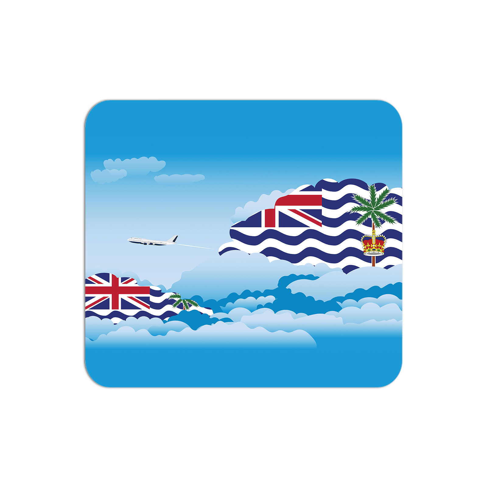 British Indian Ocean Territory Airplane Airport Flight Day Clouds Mousepad 