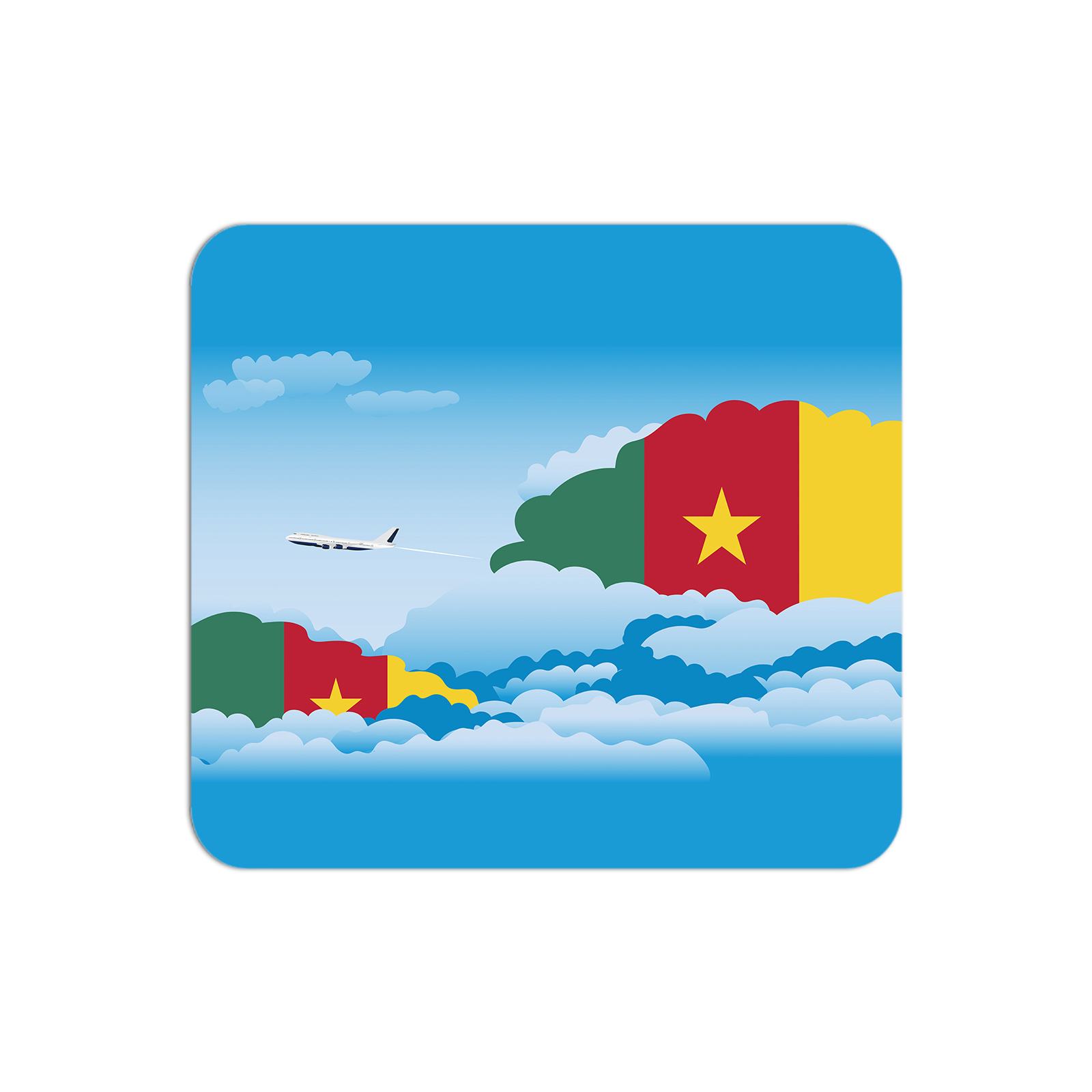 Cameroon Airplane Airport Flight Day Clouds Mousepad 