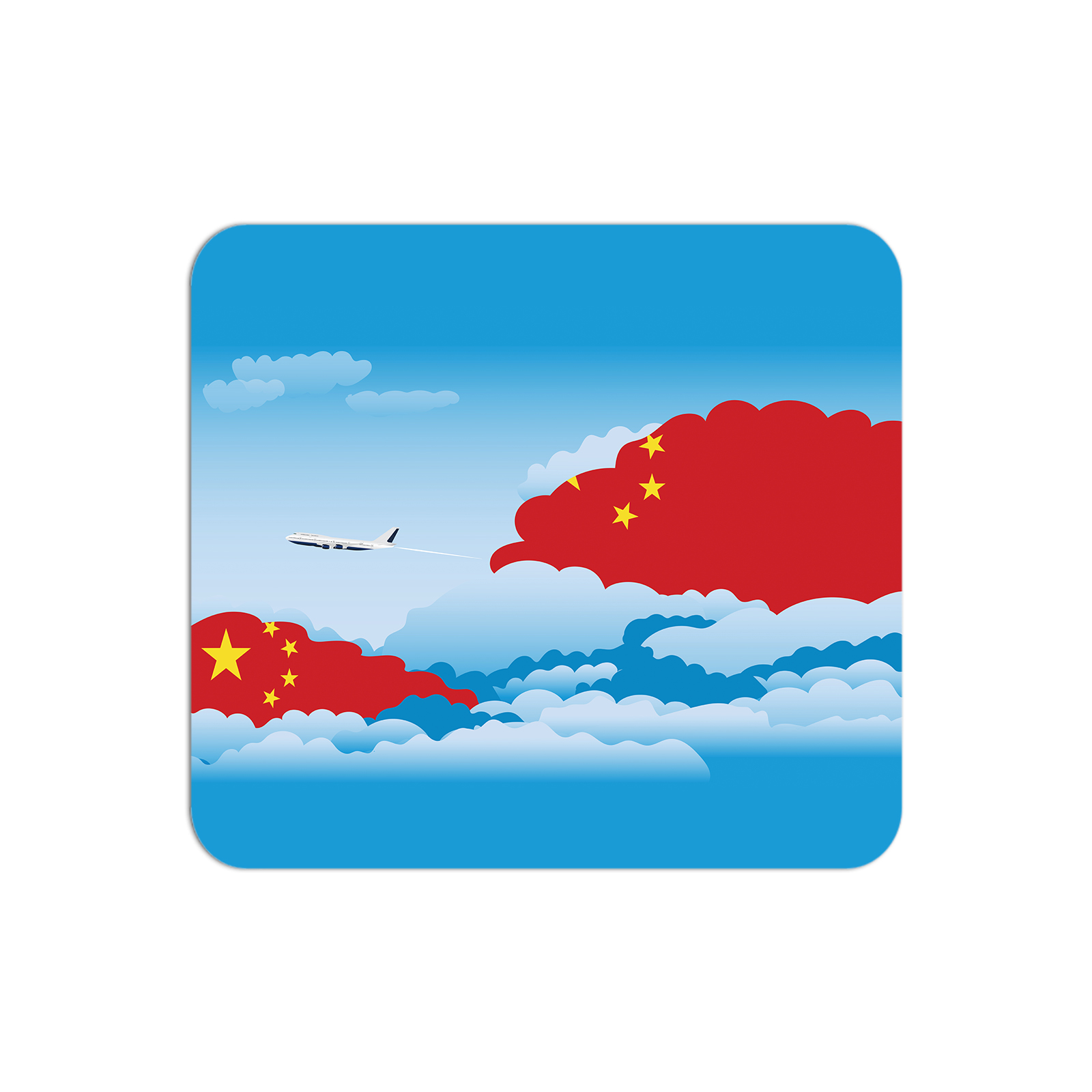 China Airplane Airport Flight Day Clouds Mousepad 