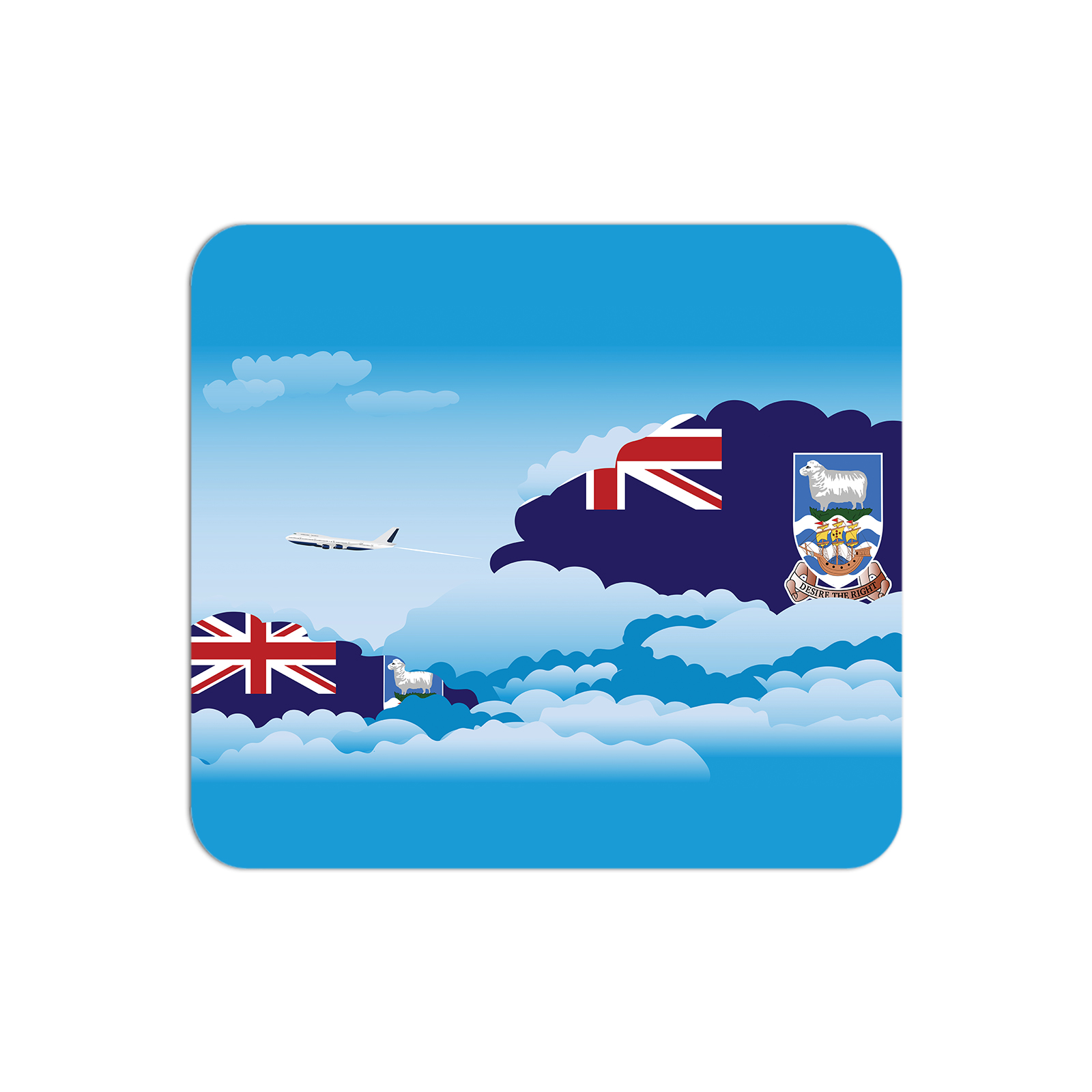 Falkland Islands Airplane Airport Flight Day Clouds Mousepad 