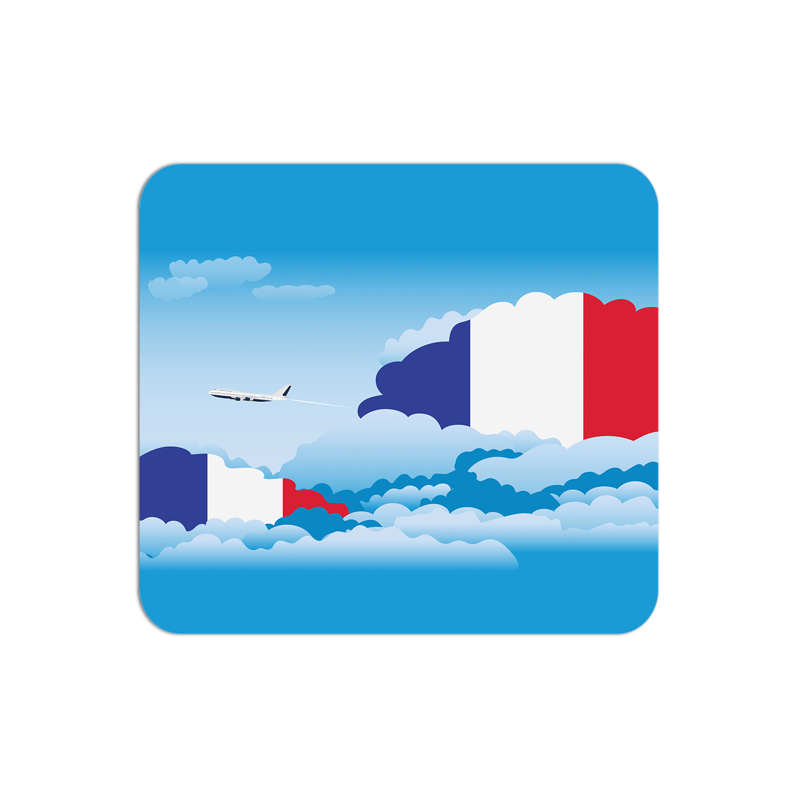France Airplane Airport Flight Day Clouds Mousepad 
