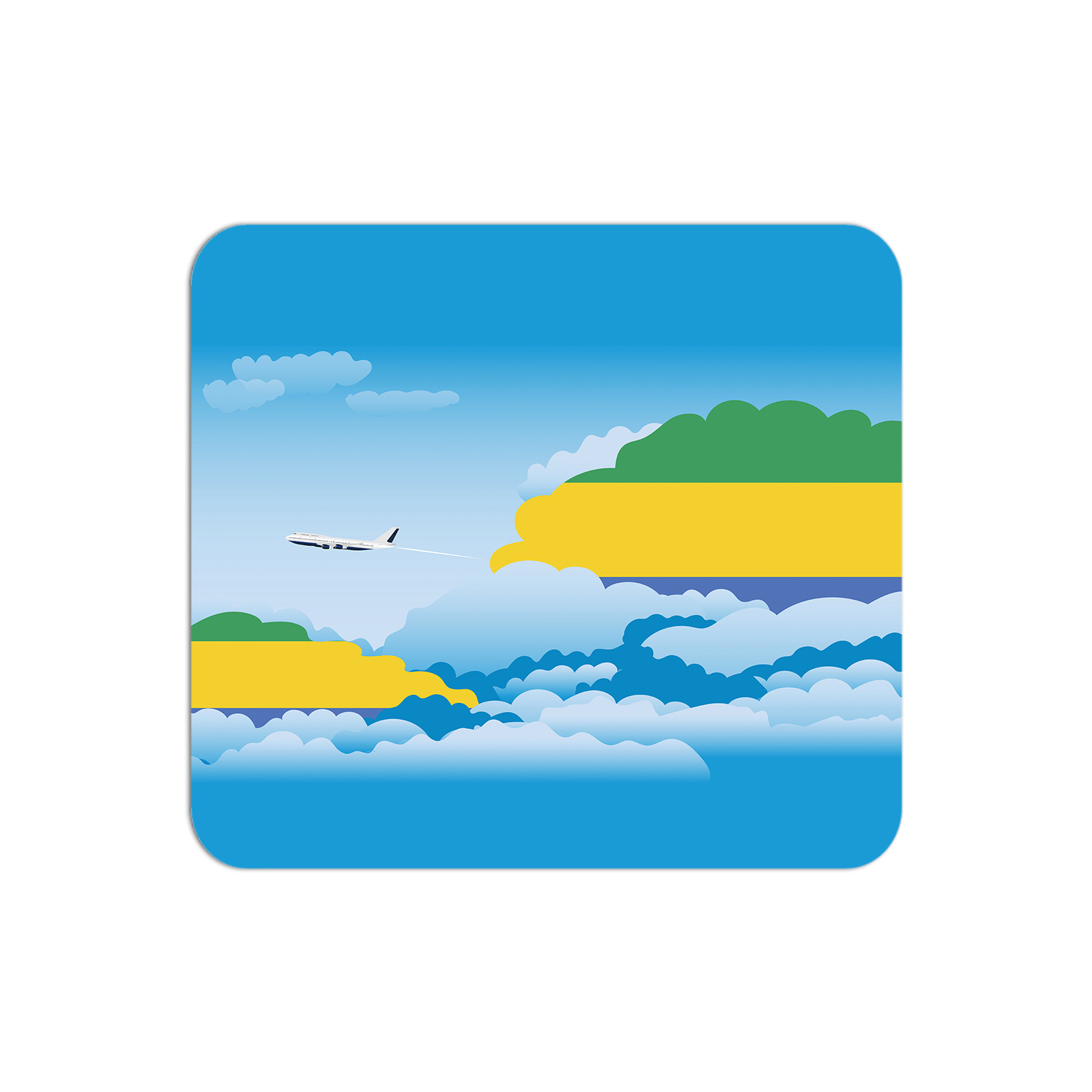 Gabon Airplane Airport Flight Day Clouds Mousepad 