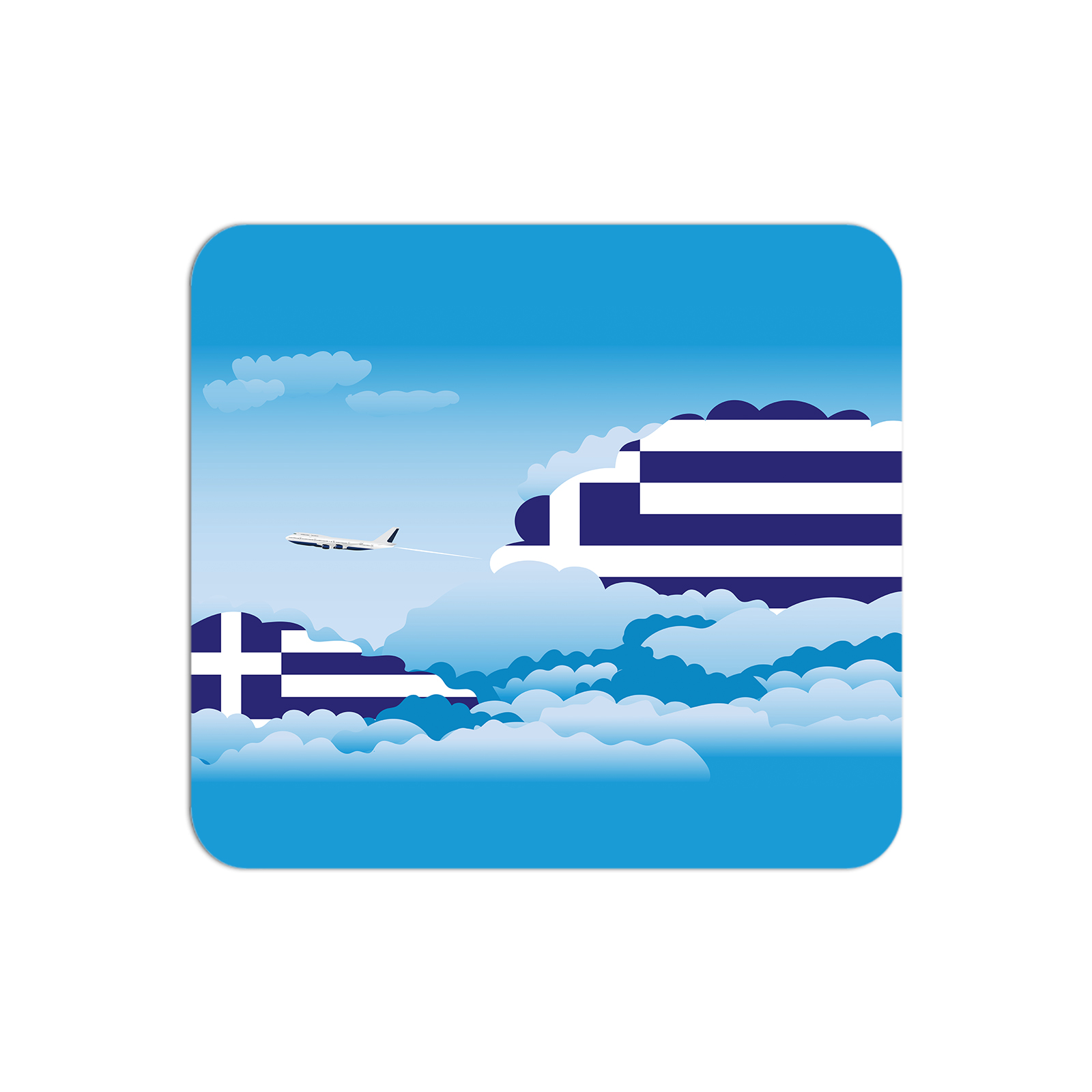 Greece Airplane Airport Flight Day Clouds Mousepad 