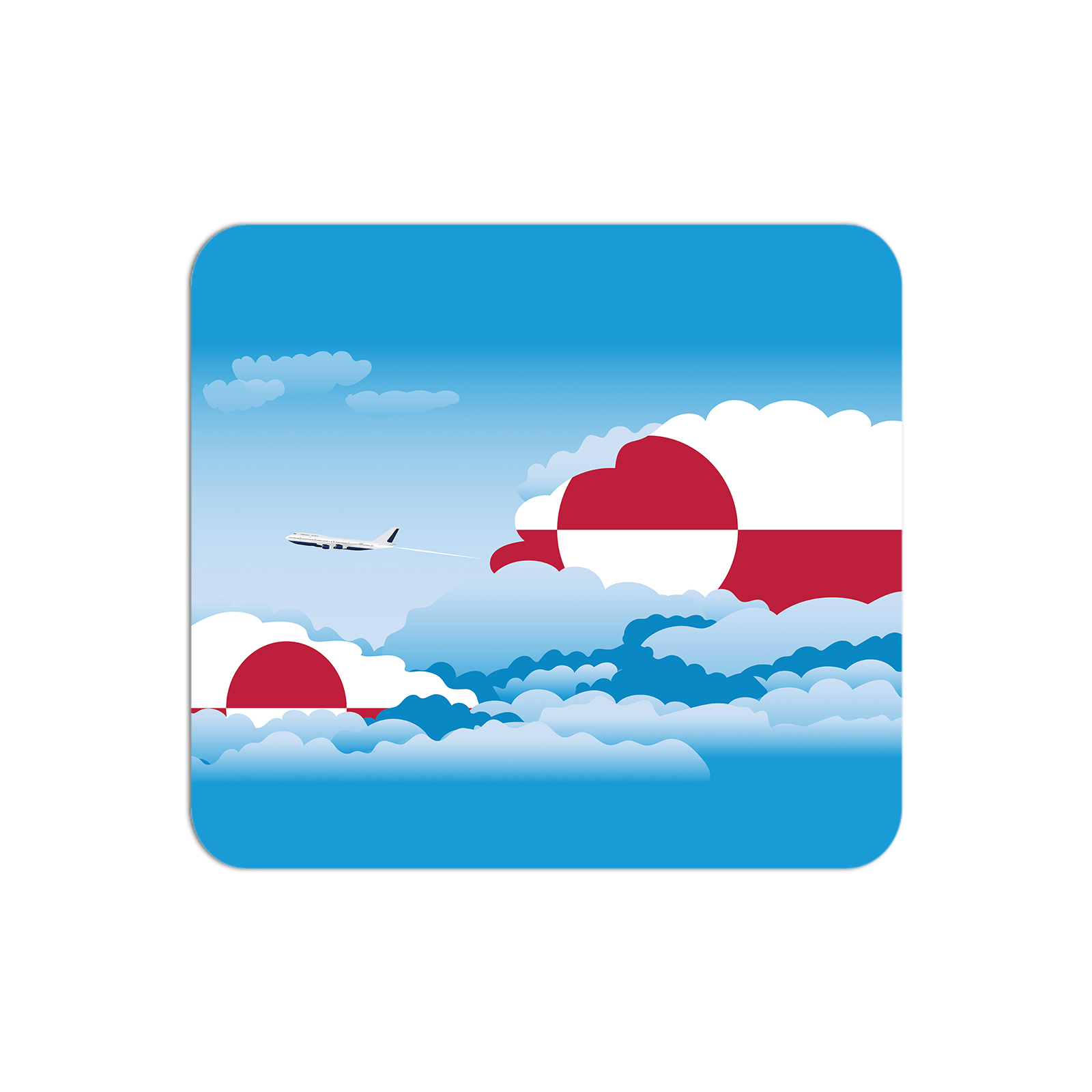 Greenland Airplane Airport Flight Day Clouds Mousepad 