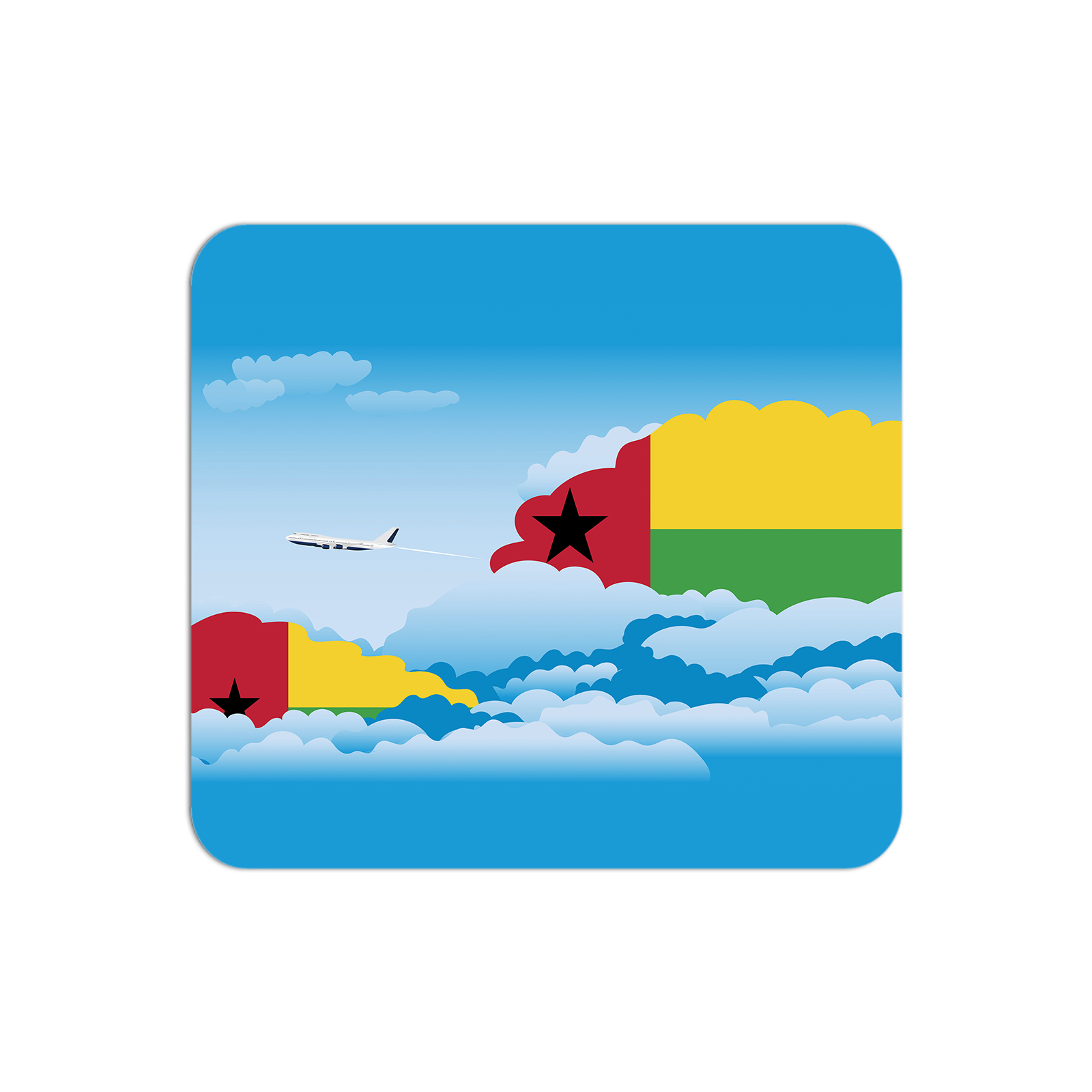 Guinea-Bissau Airplane Airport Flight Day Clouds Mousepad 