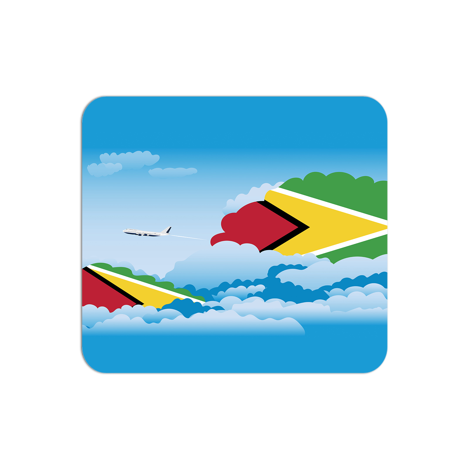 Guyana Airplane Airport Flight Day Clouds Mousepad 