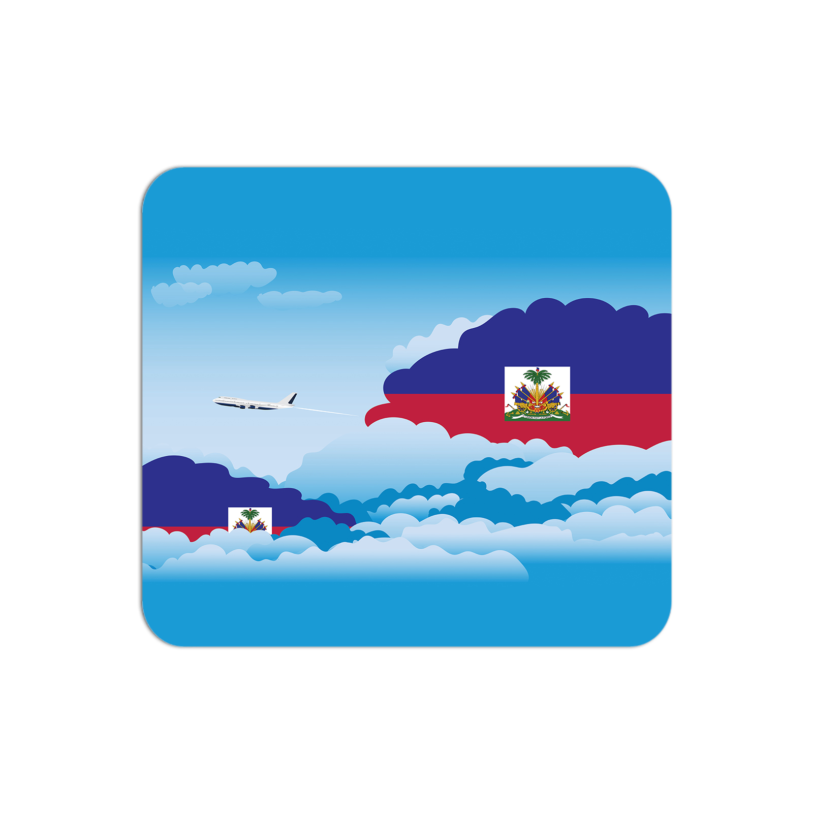 Haiti Airplane Airport Flight Day Clouds Mousepad 
