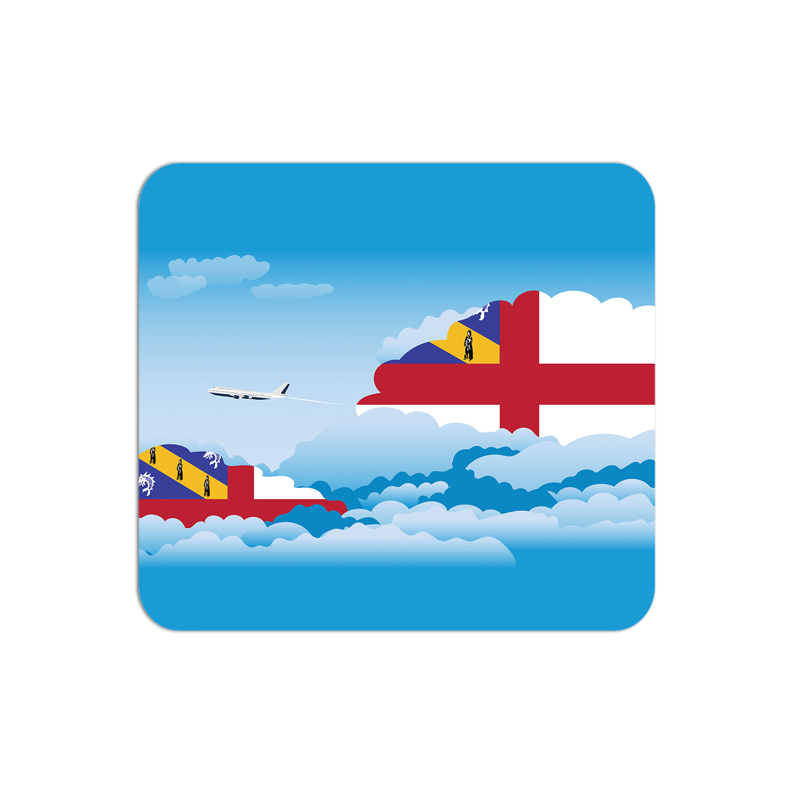 Herm Airplane Airport Flight Day Clouds Mousepad 